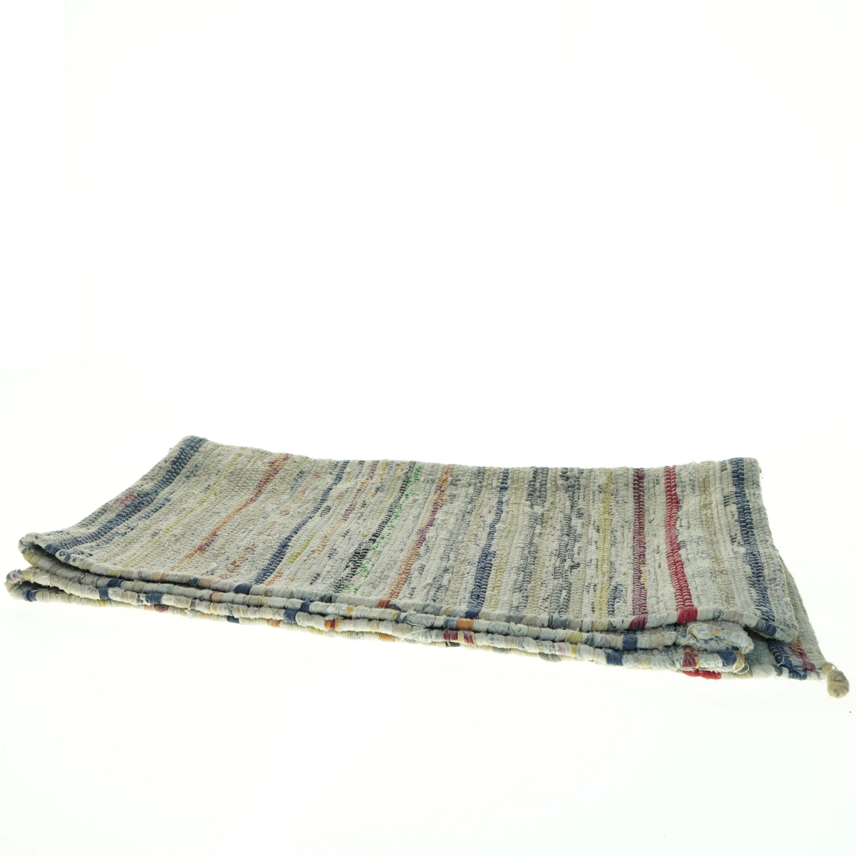 Multifarvet vævet tæppe (str. 90 x 55 cm)