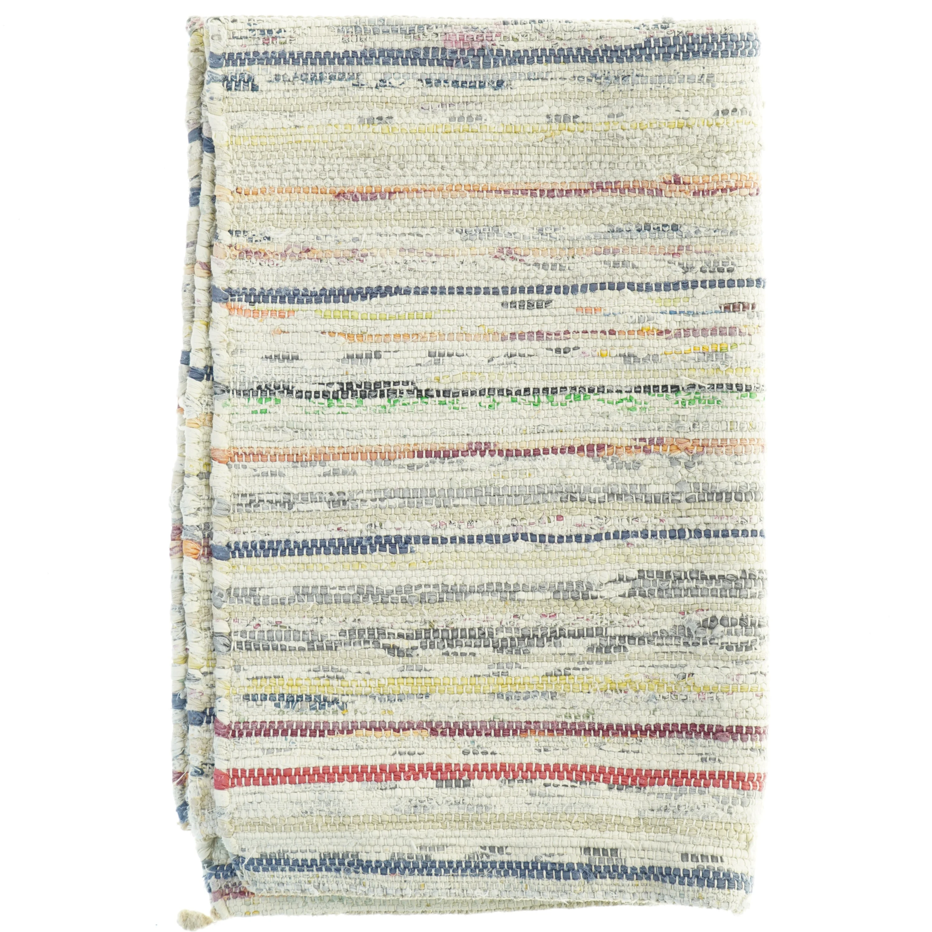 Multifarvet vævet tæppe (str. 90 x 55 cm)