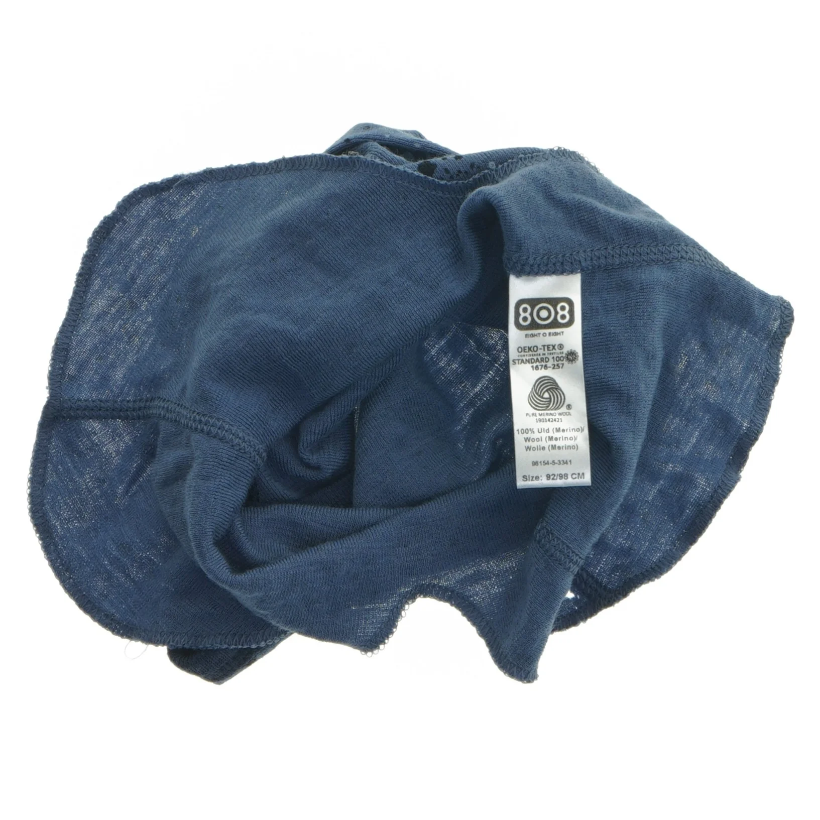 Blå børneelefanthue fra 808 (str. 98)