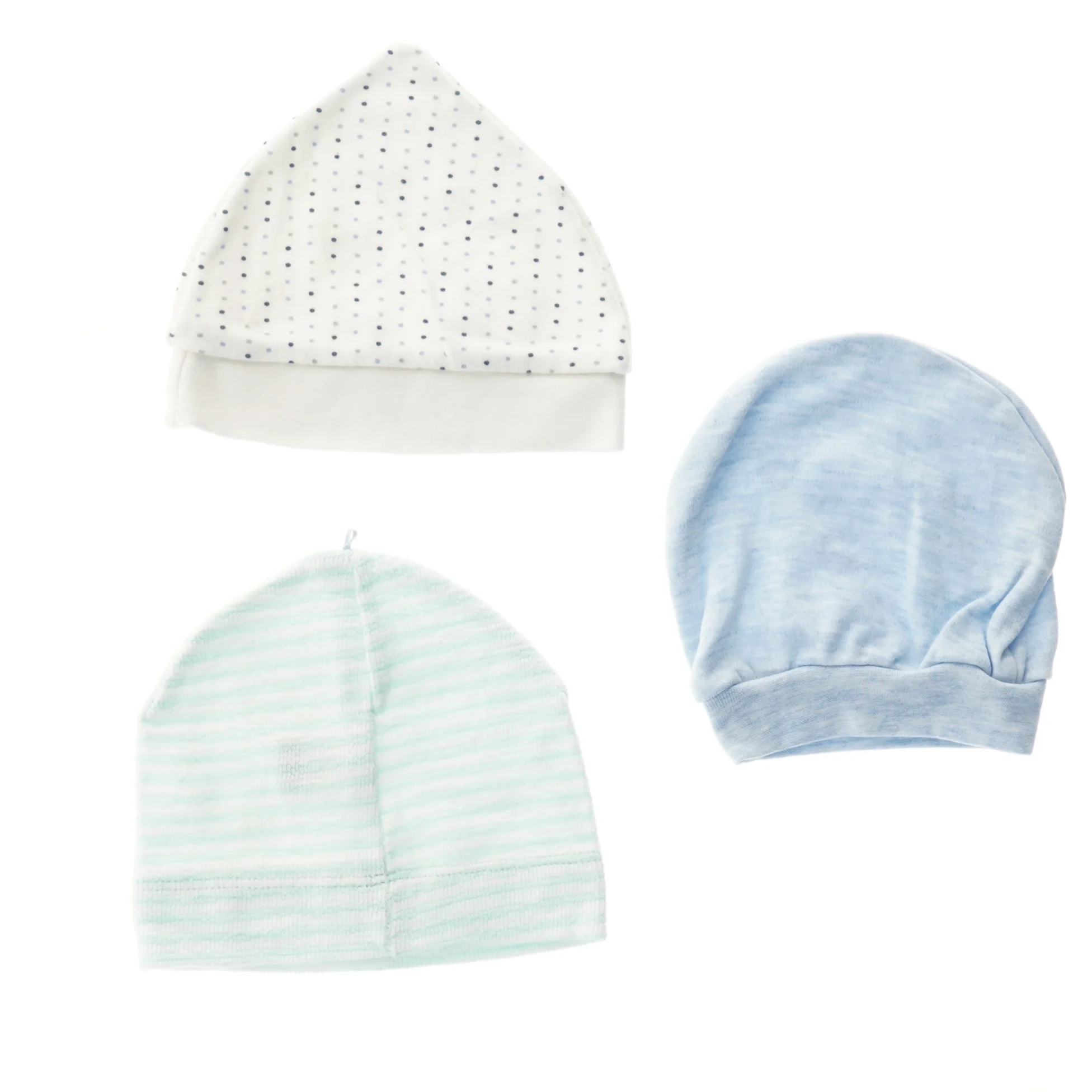 Sæt af tre babyhuer (str. 15,5x16 cm)