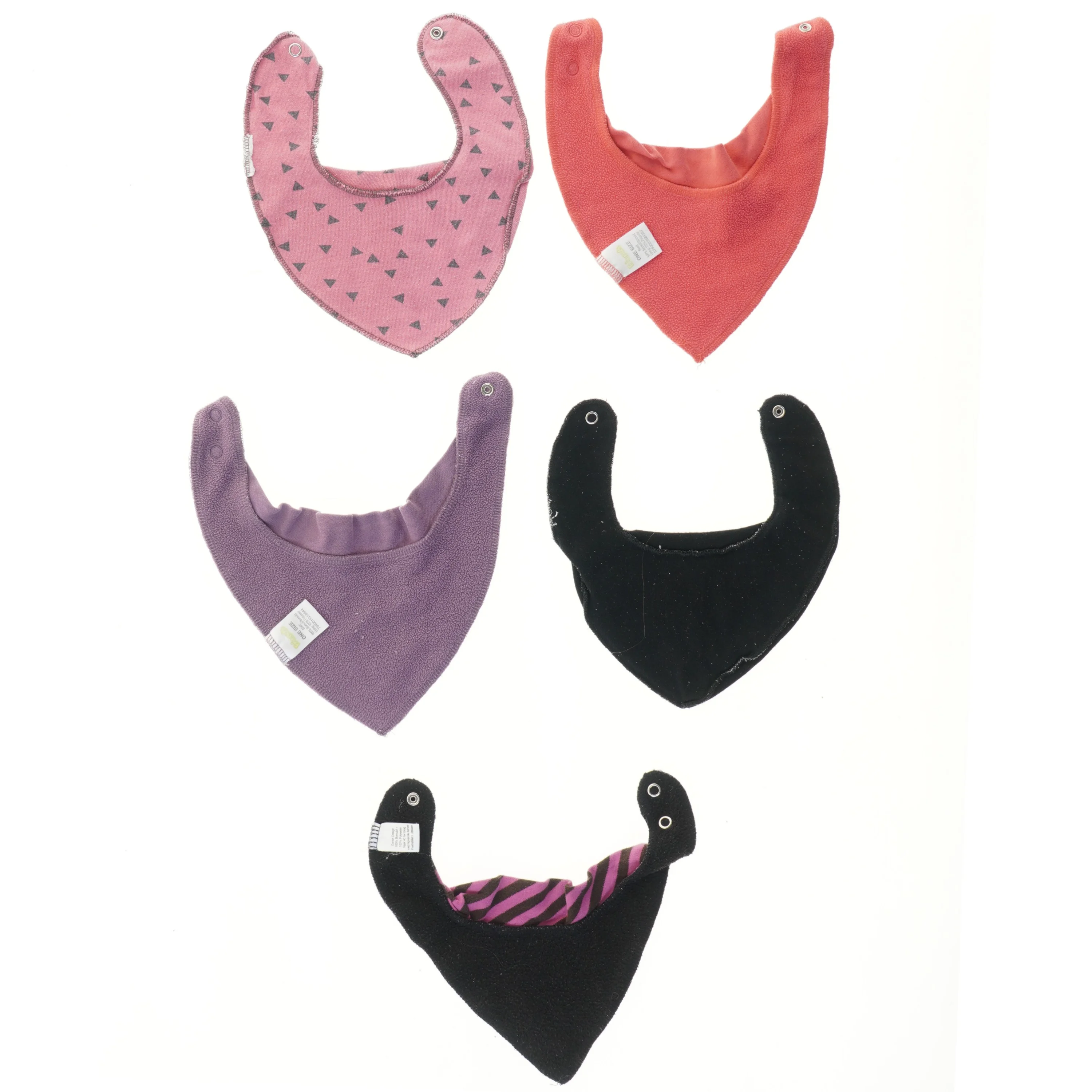 Sæt af 5 babyhagesmækker (str. 5 stk 24 cm)