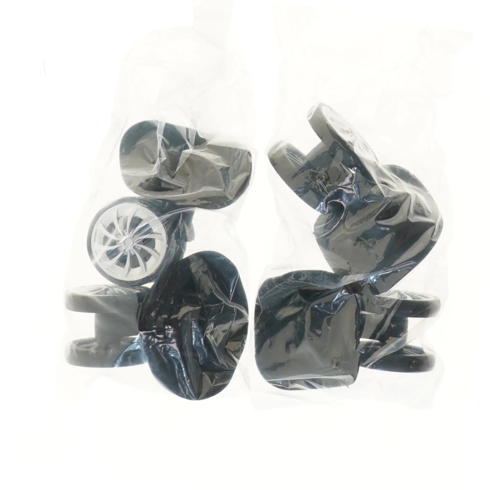 Sæt af sorte hjulstørrelser, 4 styk (str. 10,5 cm, 4 styk cm)