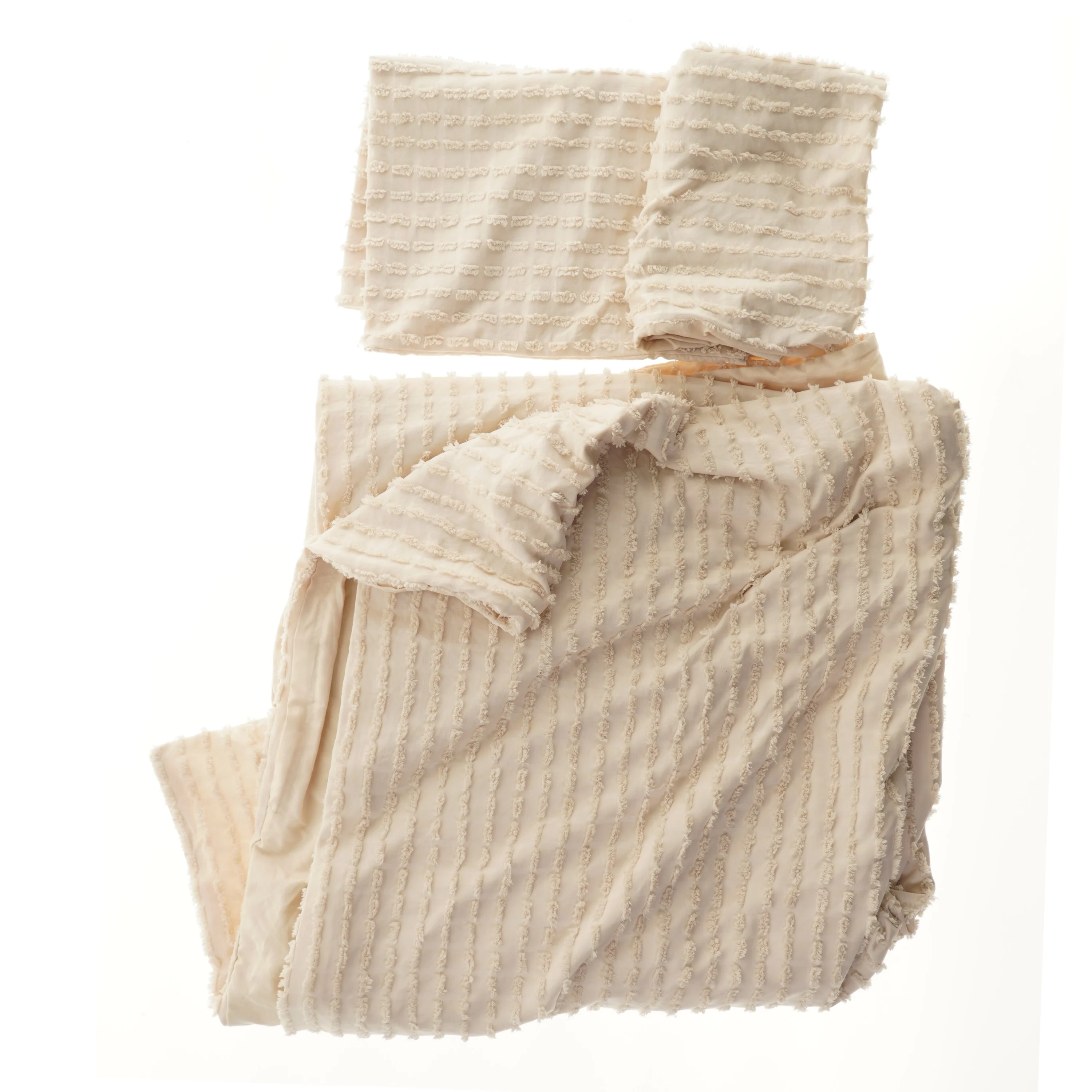 Sengetøjssæt med strukturmønster (str. 73x50 & 206x222 cm)