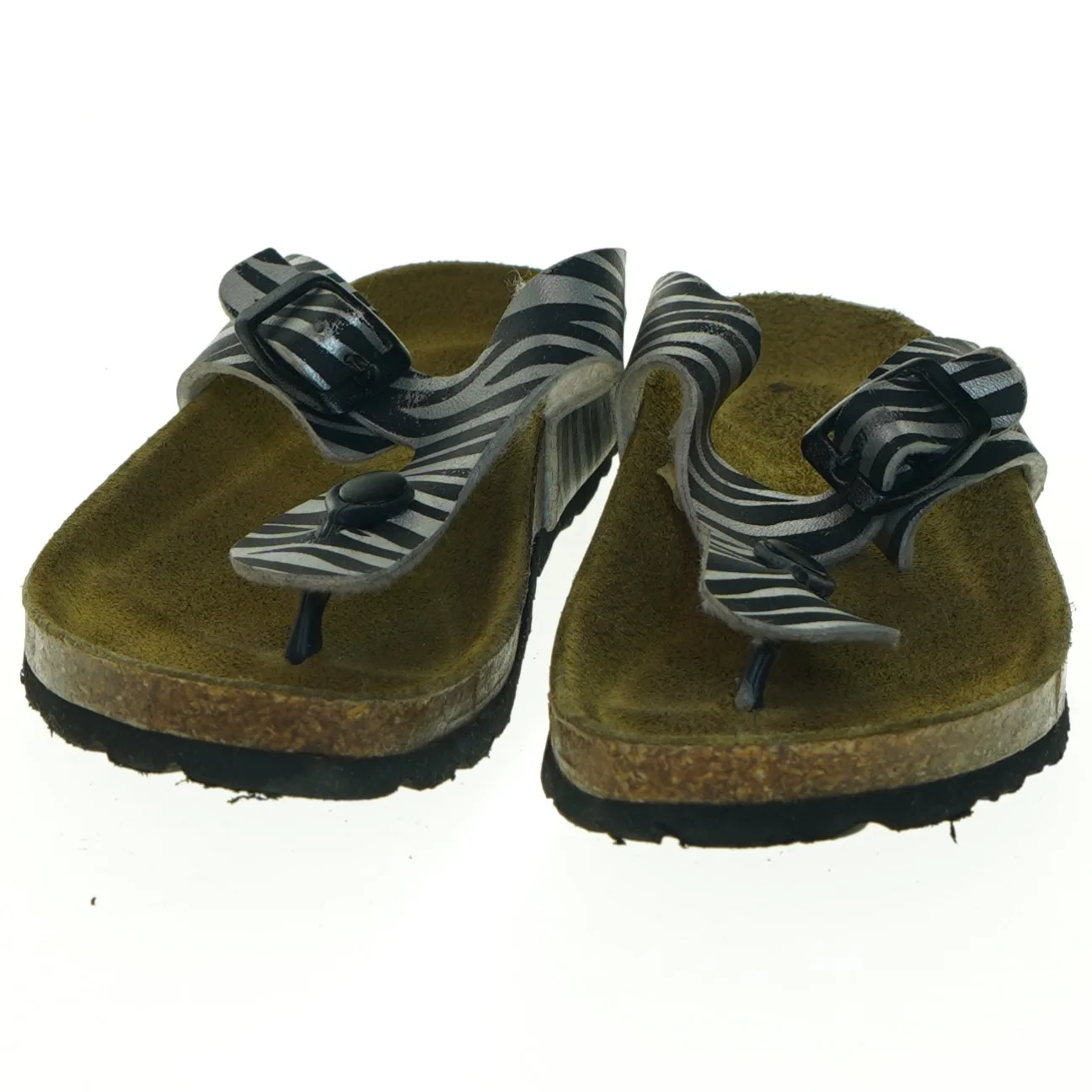 Zebra-stribede sandaler (str. 21 cm lang)