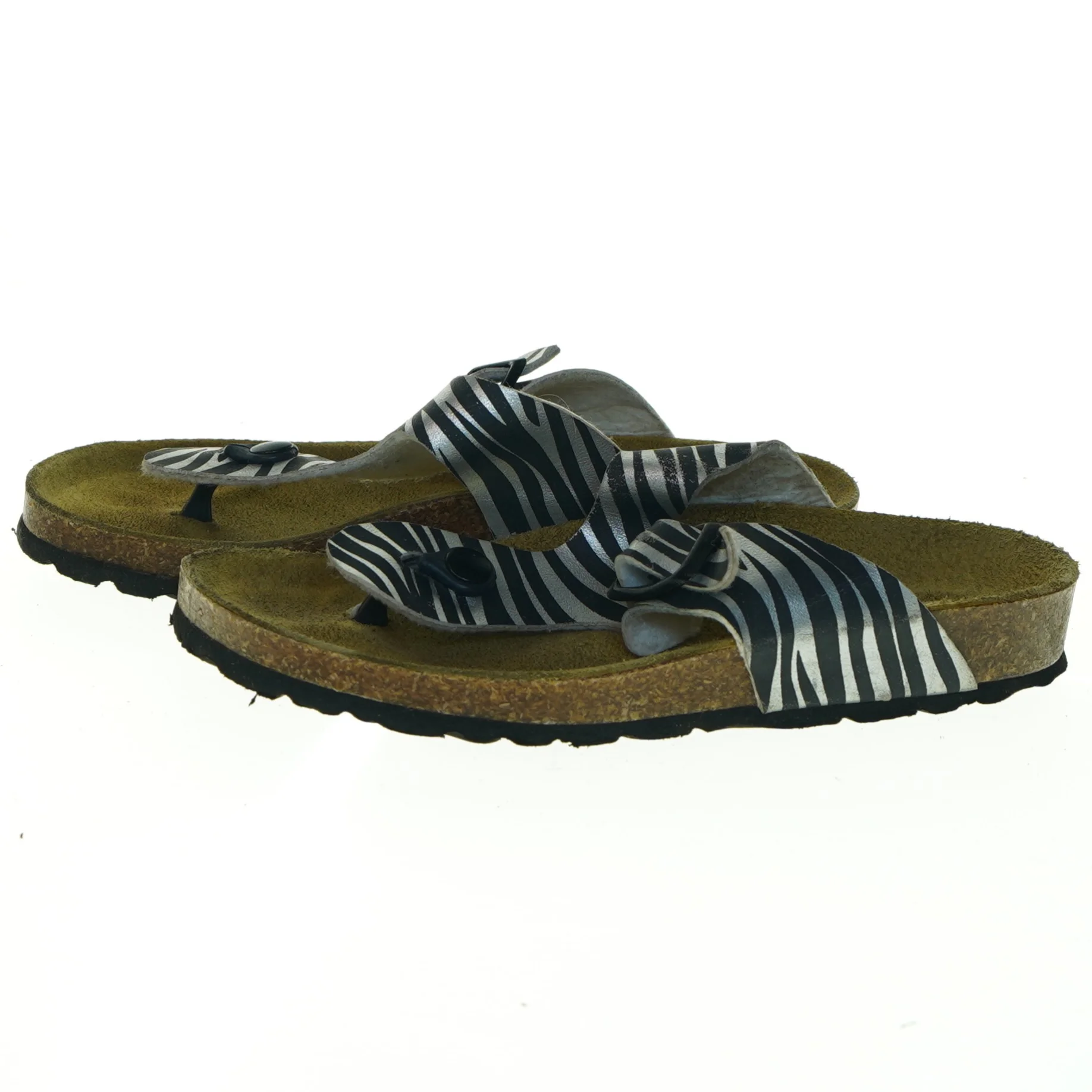 Zebra-stribede sandaler (str. 21 cm lang)