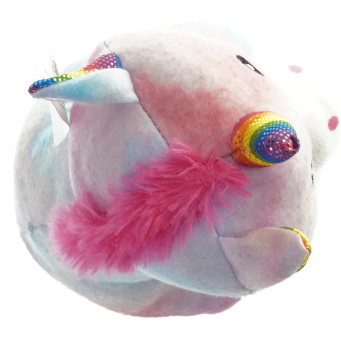 Farvet Enhjørning Legetøjsbamse (str. 23x10 cm)