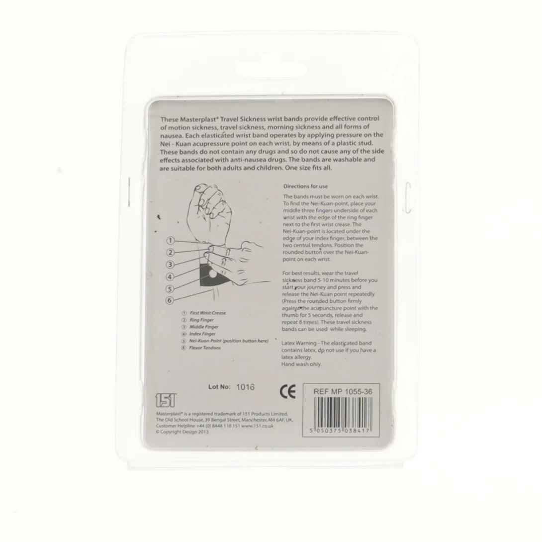 Rejsearmbånd mod kvalme fra Masterplast