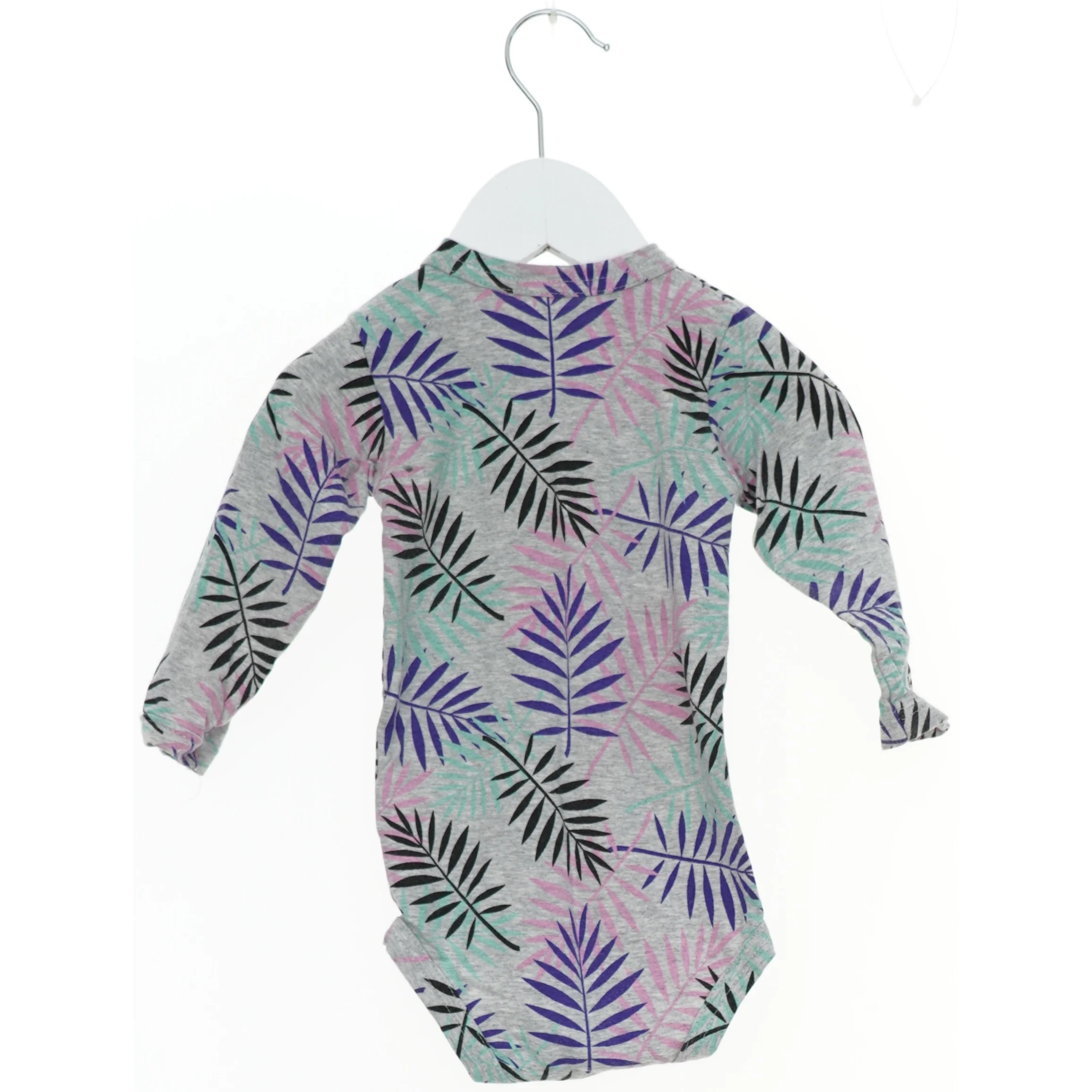 Langærmet bodystocking med bladprint (str. 68)