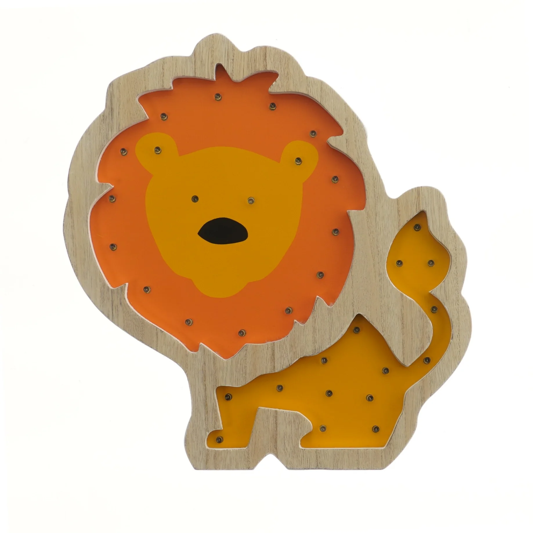 Løve natlampe til børn (str. 31x29 cm)