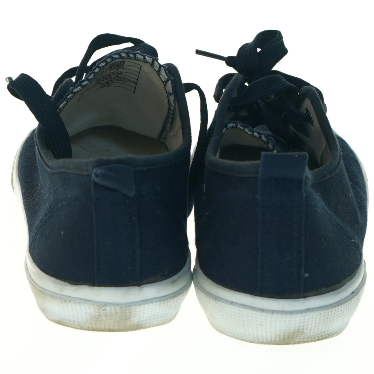 Brugte marineblå lærredssko fra Walkx (str. 41)