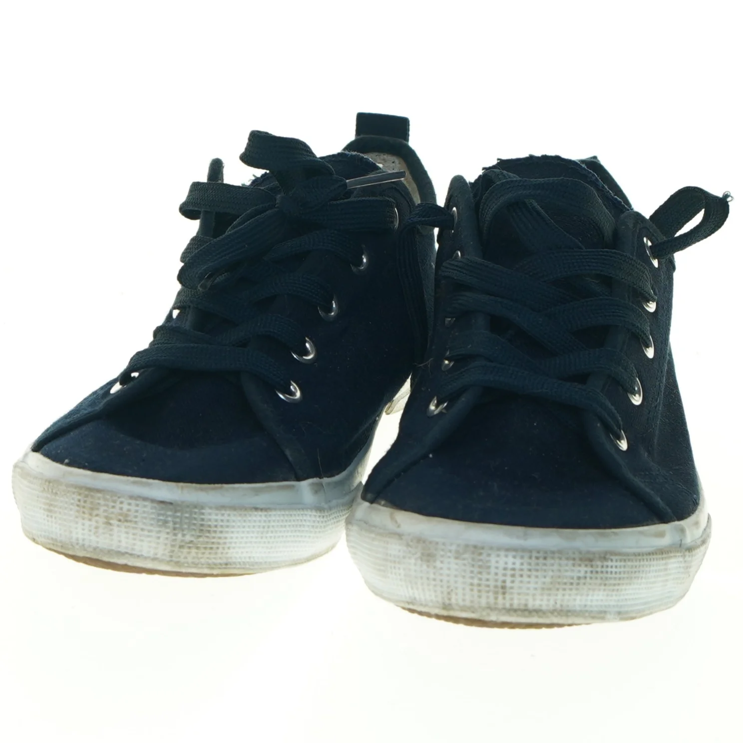 Brugte marineblå lærredssko fra Walkx (str. 41)