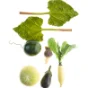 Grøntsager til dekoration (str. 17 x 6 cm til 46 x 21 cm)
