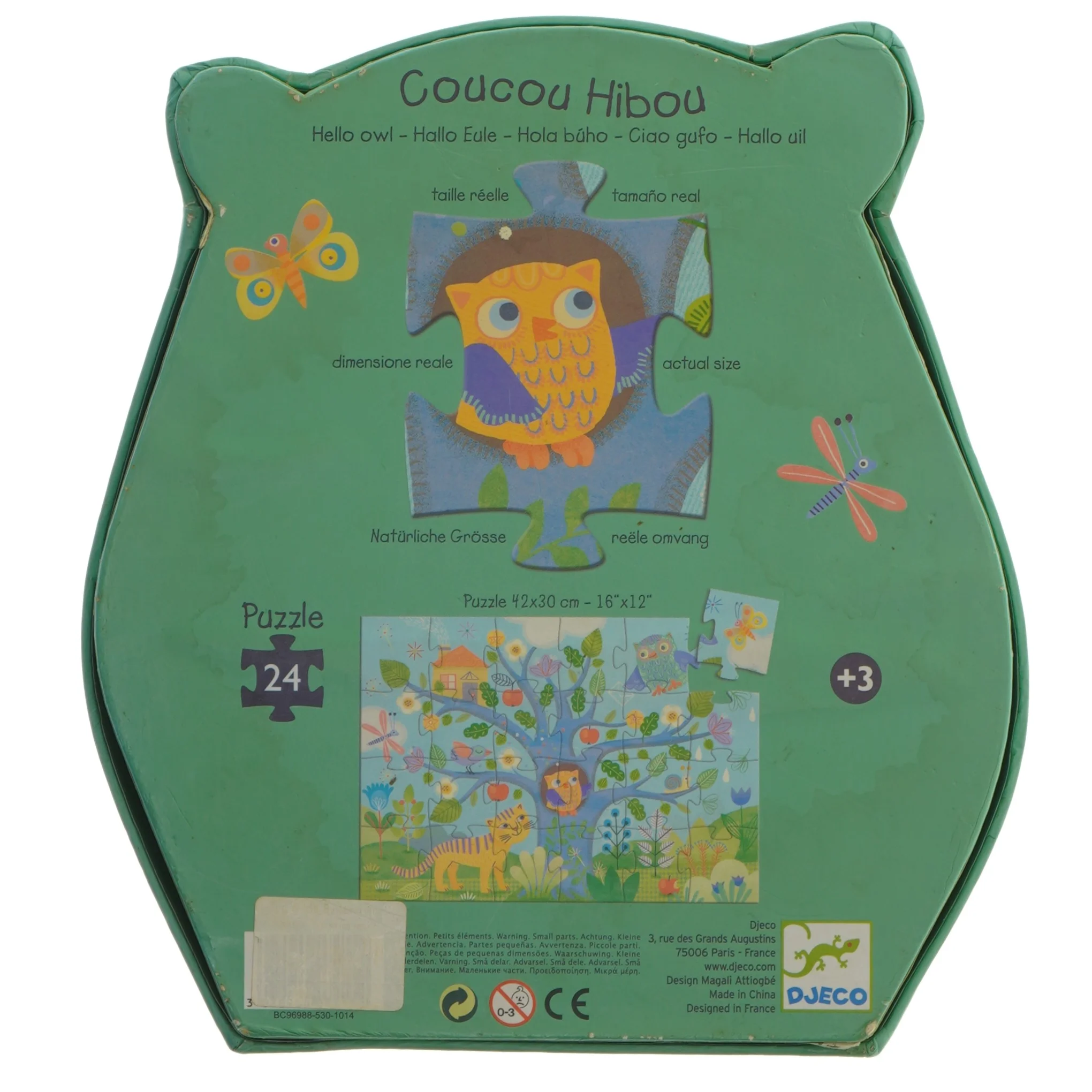 Djeco puslespil for børn fra Djeco (str. 24 brikker 42x30 cm)