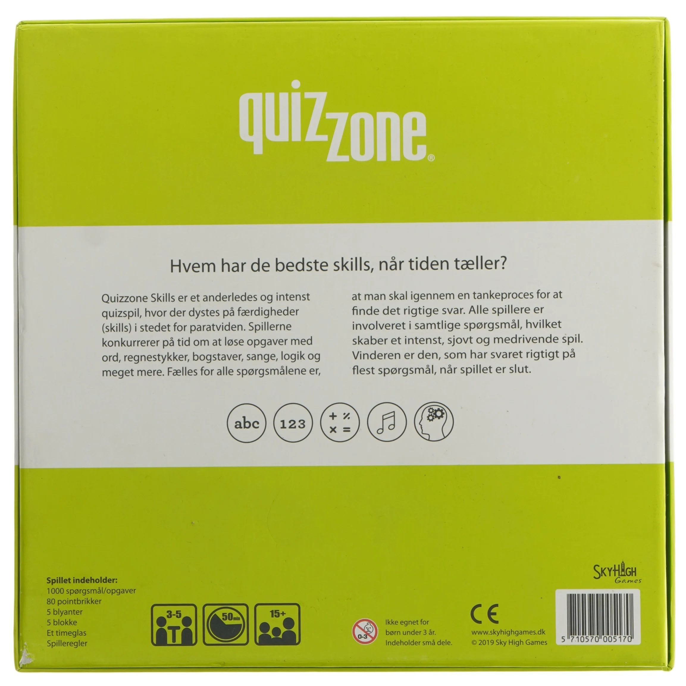 Quizzone Skills brætspil (str. 27x27 cm)