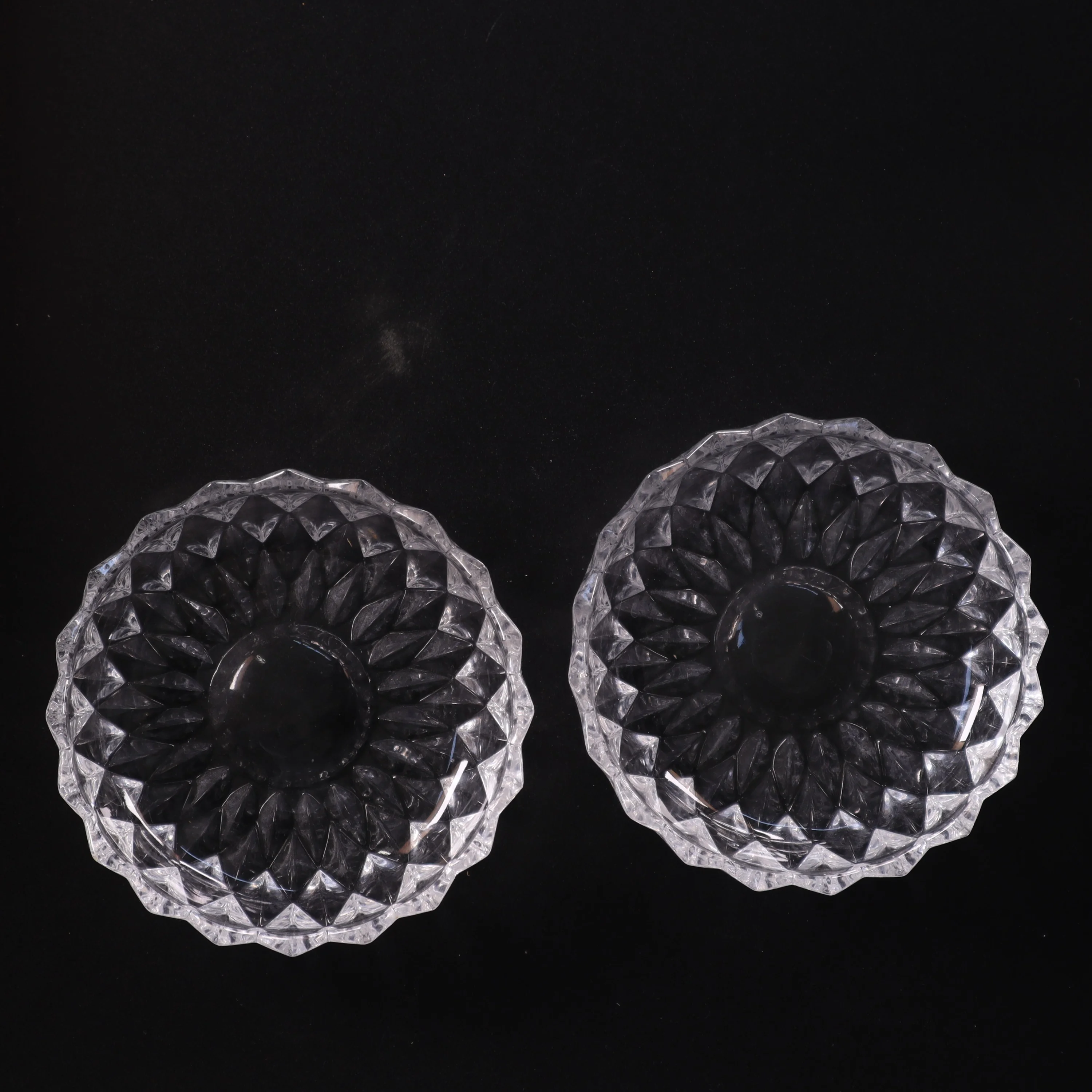 Desserttallerkener i krystal