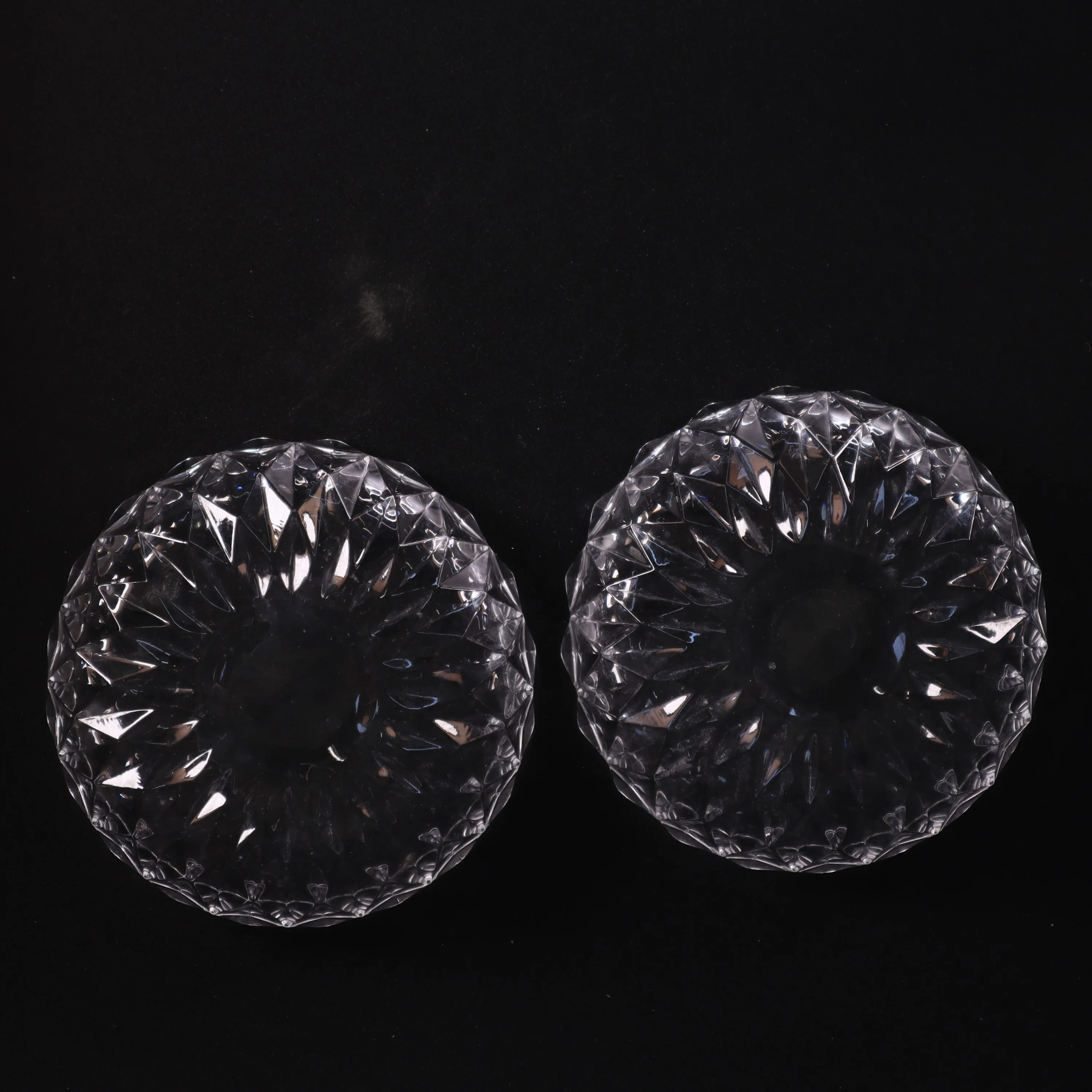 Desserttallerkener i krystal