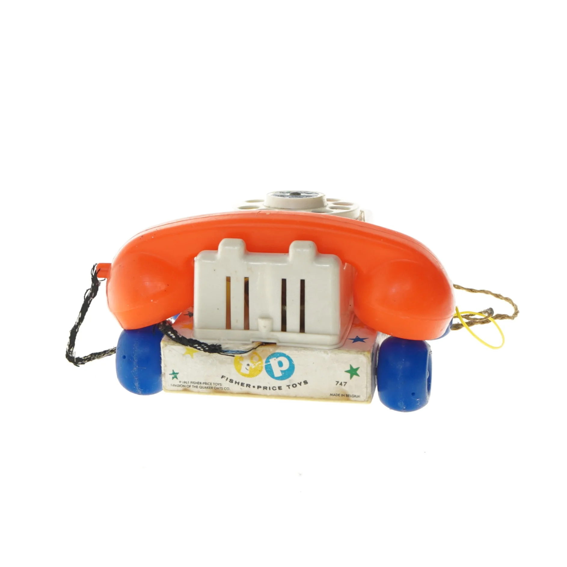 Vintage legetøjstelefon med snor fra Fisher-Price (str. 10x19x17 cm)