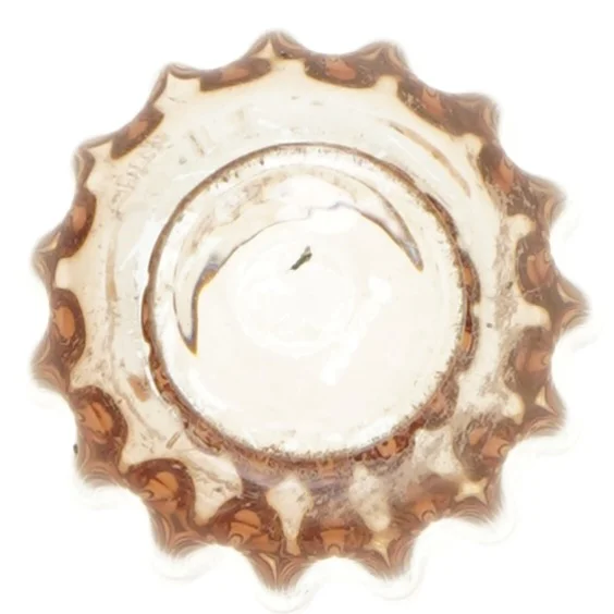 Karamel-farvede lysestager fra Morsø (str. Ø 7 cm)