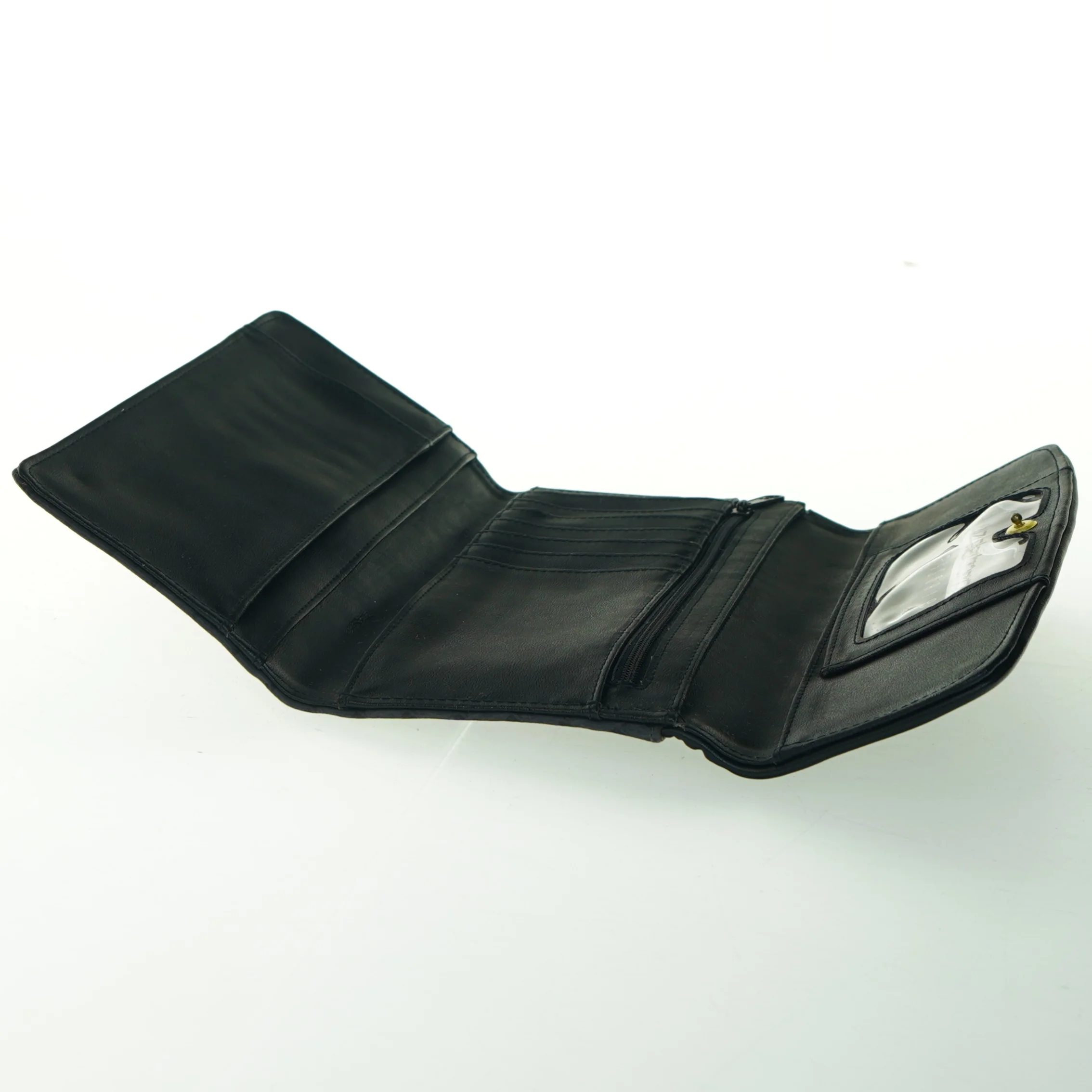 Sort læderpung fra Liz Claiborne (str. 20x11,5 cm)