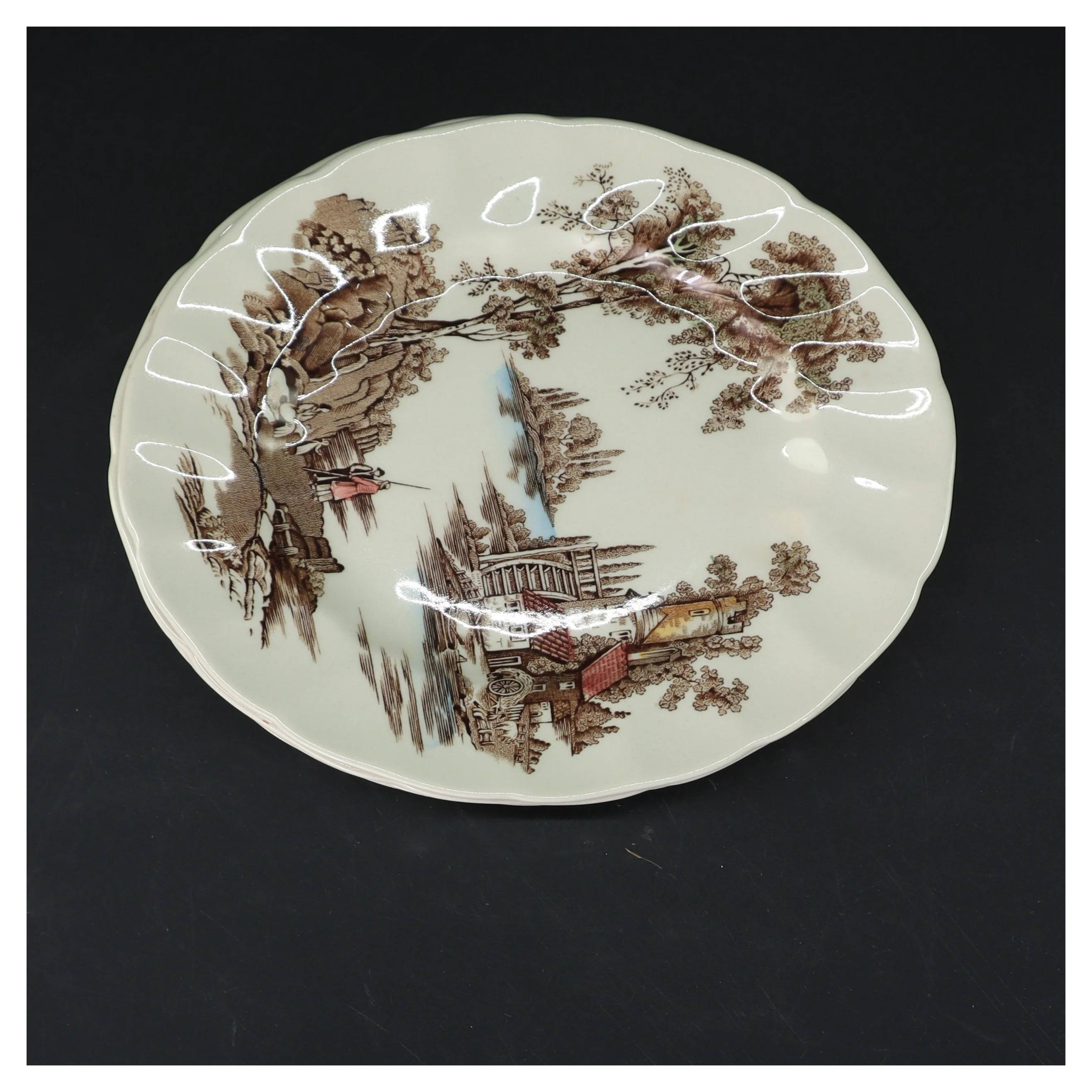 Johnson Bros tallerkener, The Old Mill fra Johnson Bros (str. 5 styk. ø. 18 cm)