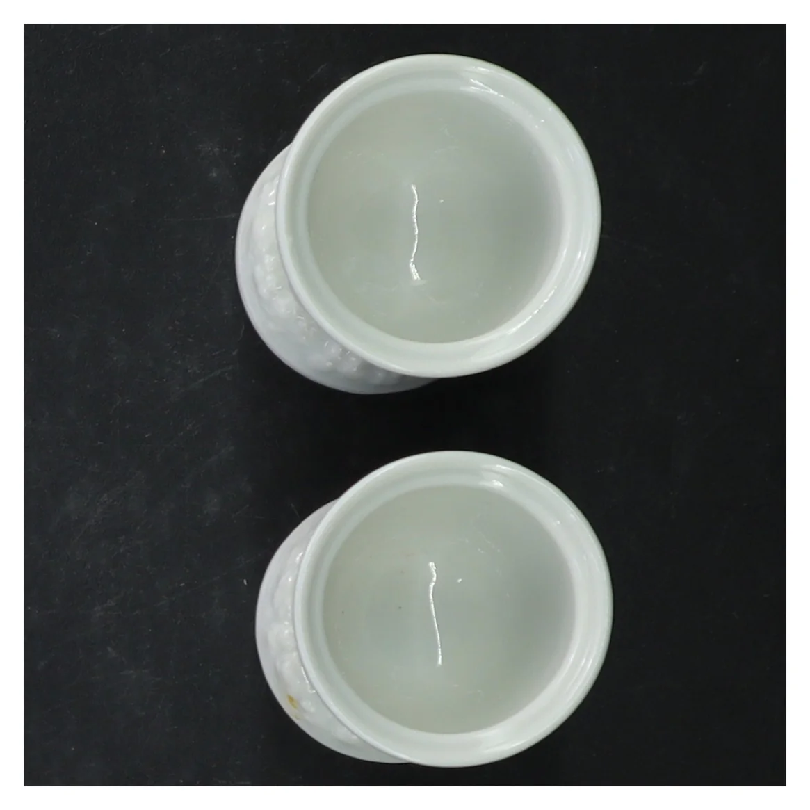 Blå og hvid porcelæn æggebægere fra Rosenthal (str. 6 cm. 2 styk)