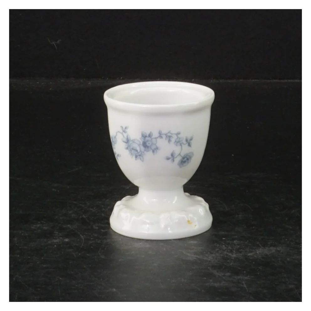Blå og hvid porcelæn æggebægere fra Rosenthal (str. 6 cm. 2 styk)