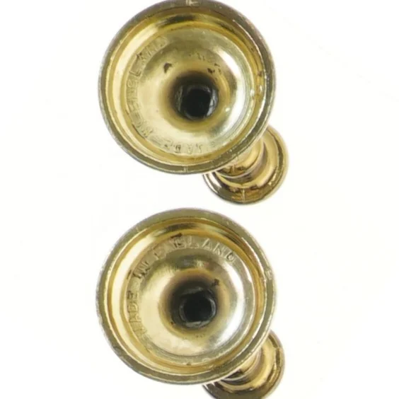 Messing lysestager, sæt af 2 (str. 10 cm)