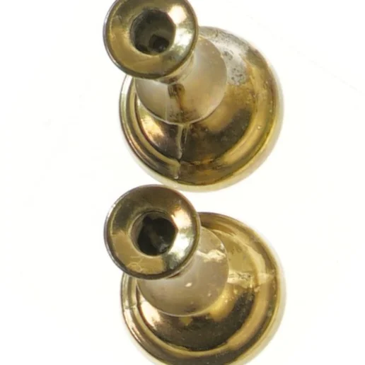 Messing lysestager, sæt af 2 (str. 10 cm)