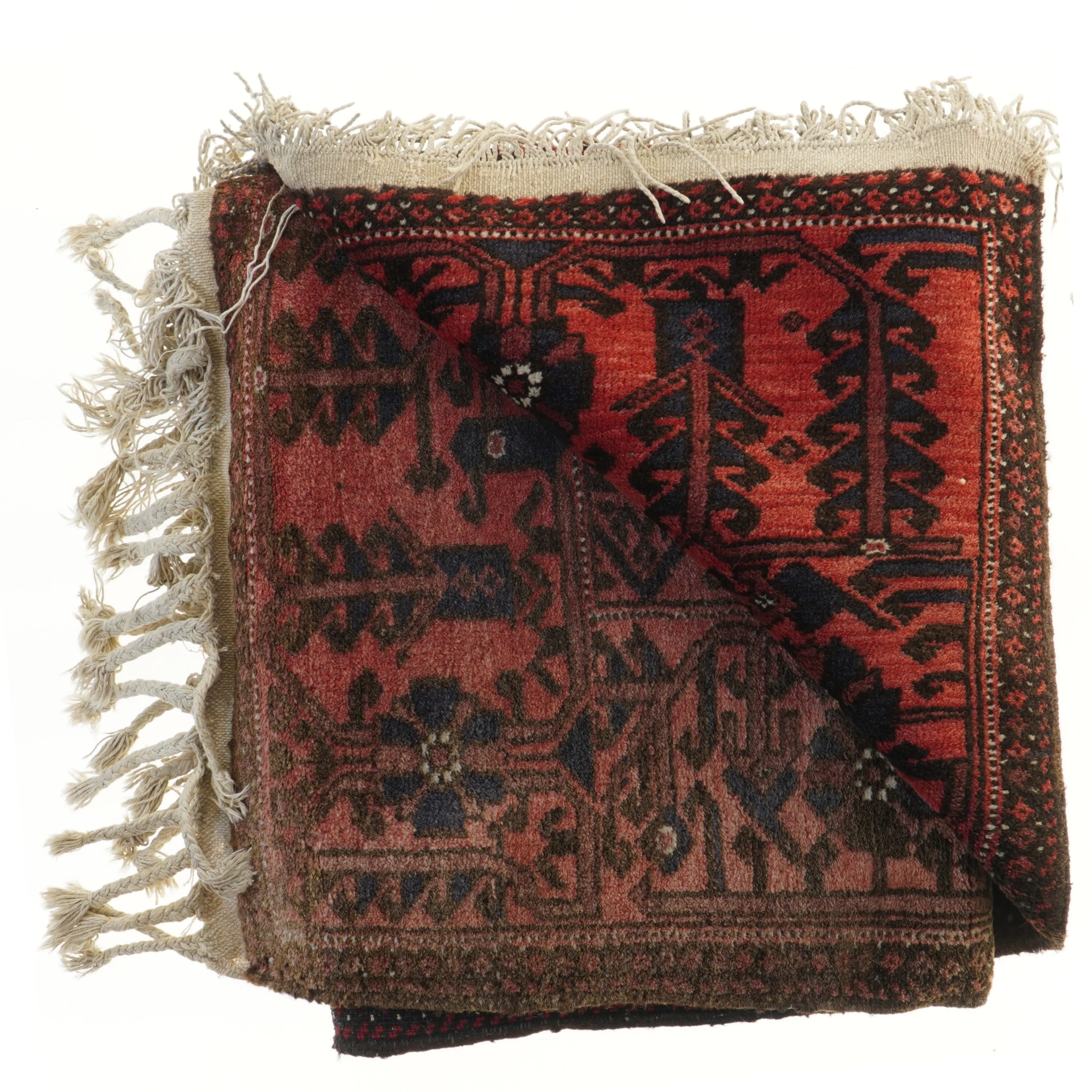 Orientalsk gulvtæppe med frynser (str. 170x92 cm)