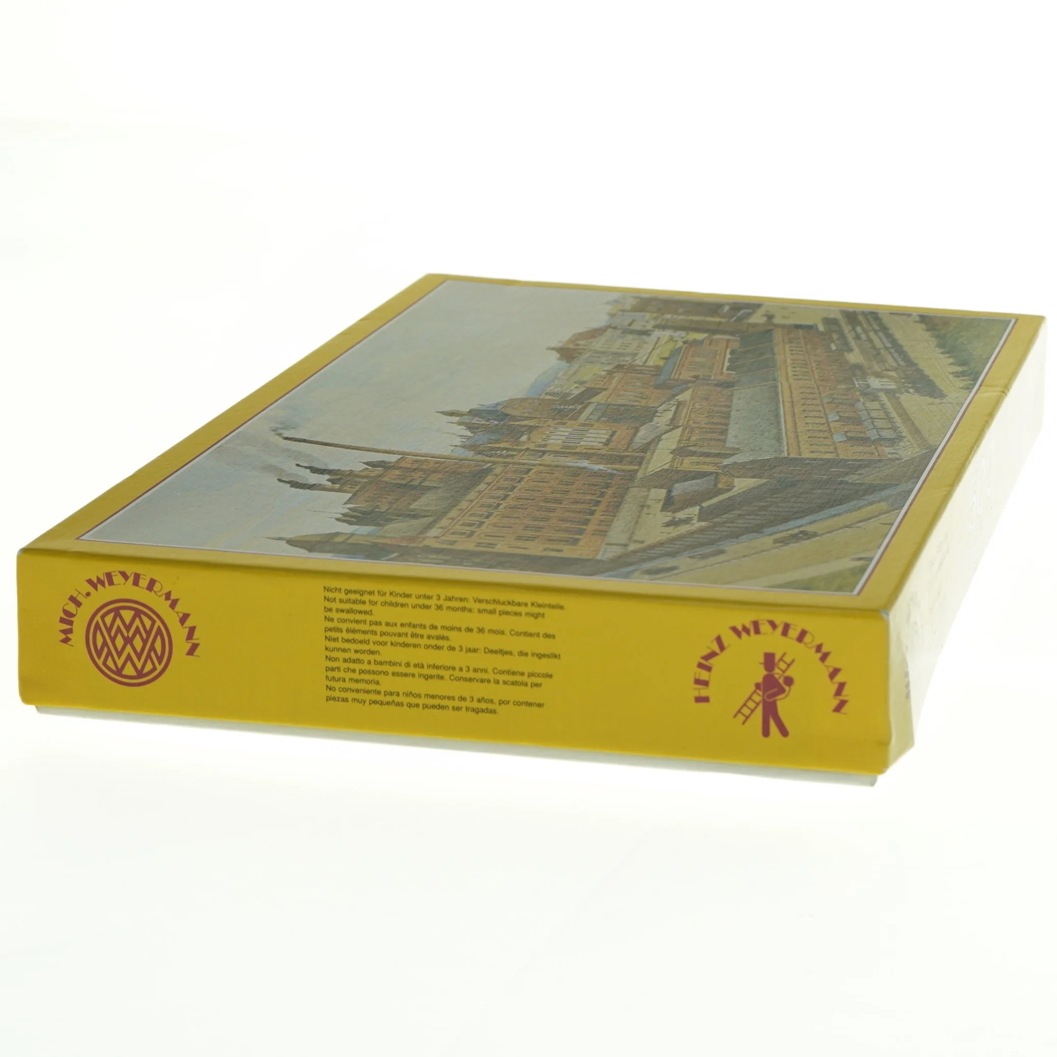 Gammelt puslespil med industrimotiv (str. 27 x 19 cm)