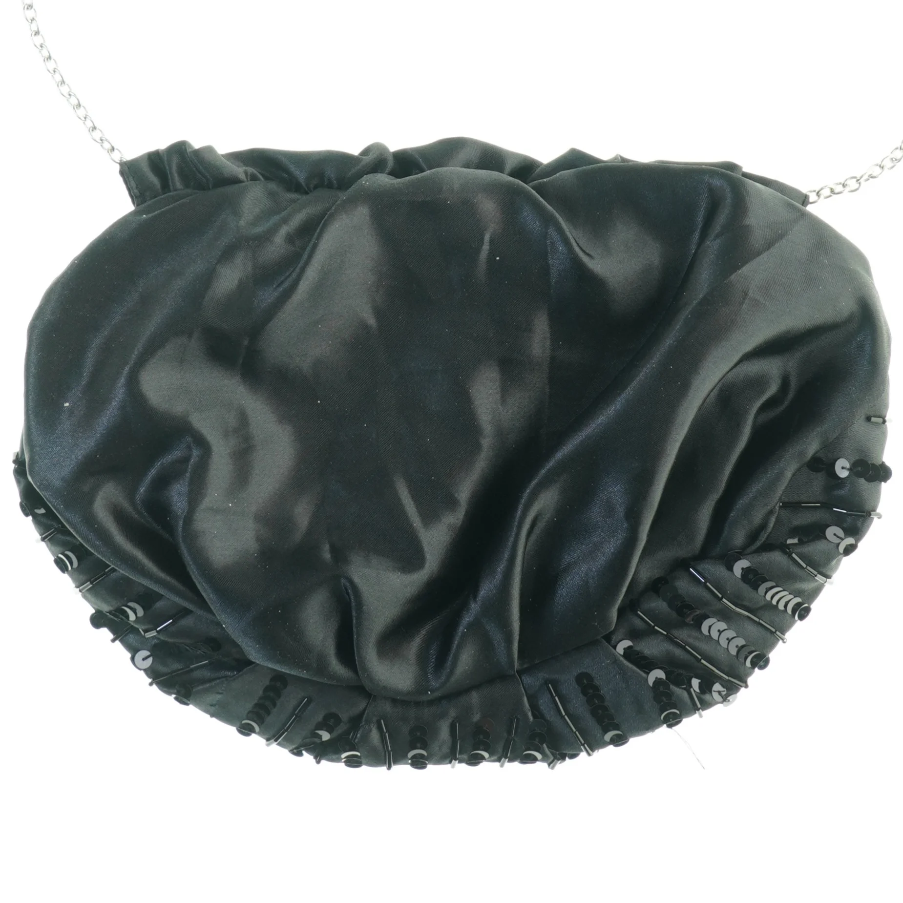 Sort aftentaske med pailletter (str. 27 x 20 cm)