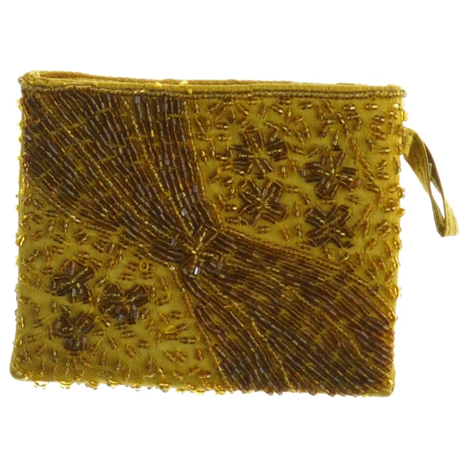 Perlebroderet pung (str. 12 x 10 cm)