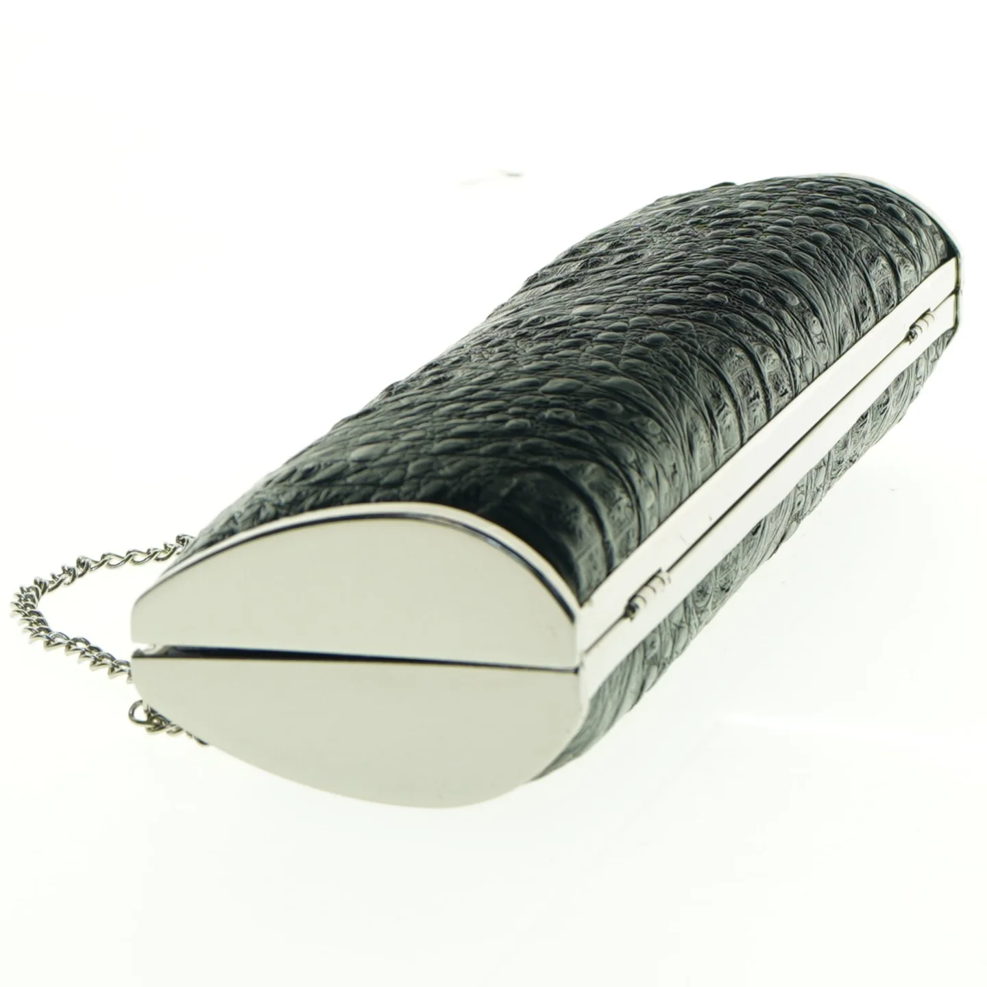 Aften clutch med krokodillepræg (str. 25 x 8 cm)