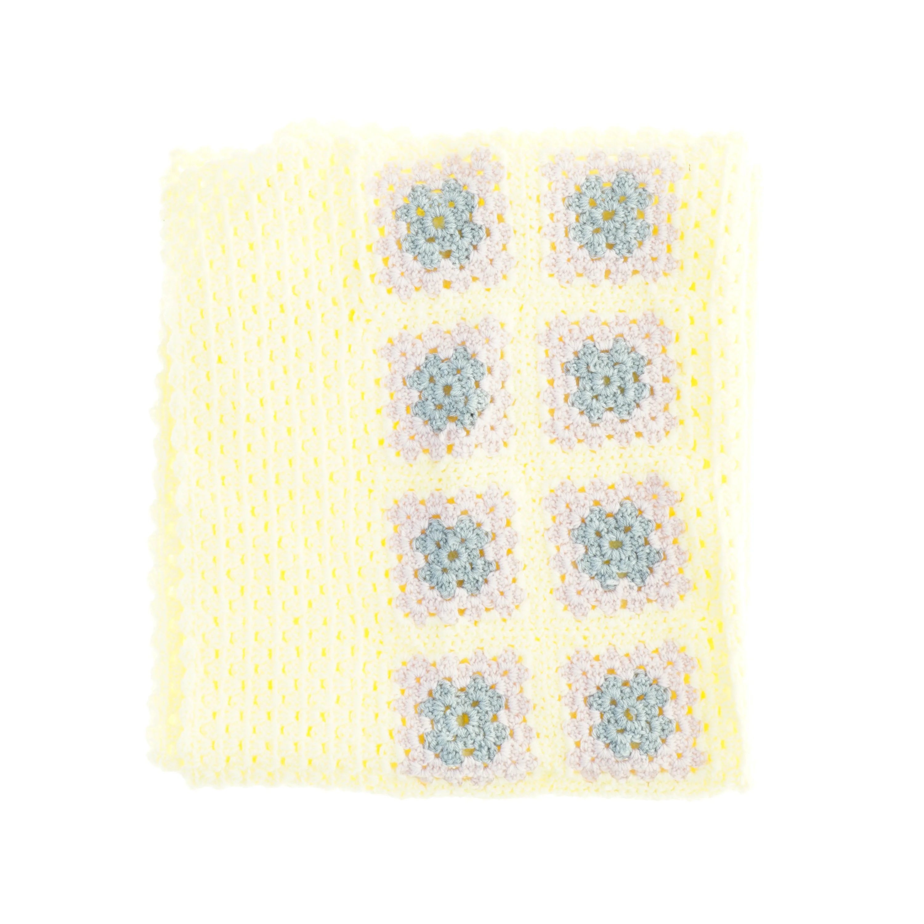 Gul babytæppe (str. 80 x 77 cm)