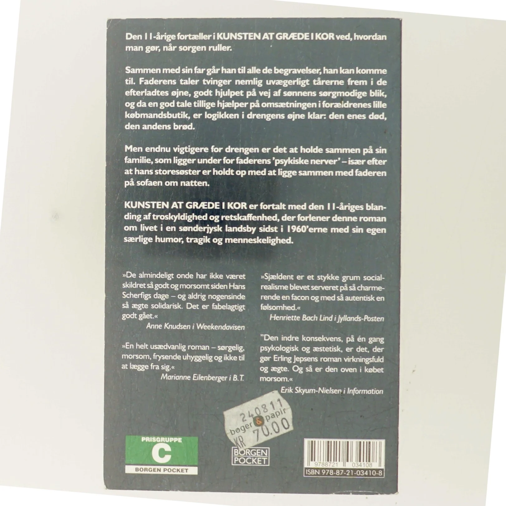 Kunsten at græde i kor : roman af Erling Jepsen (f. 1956) (Bog)