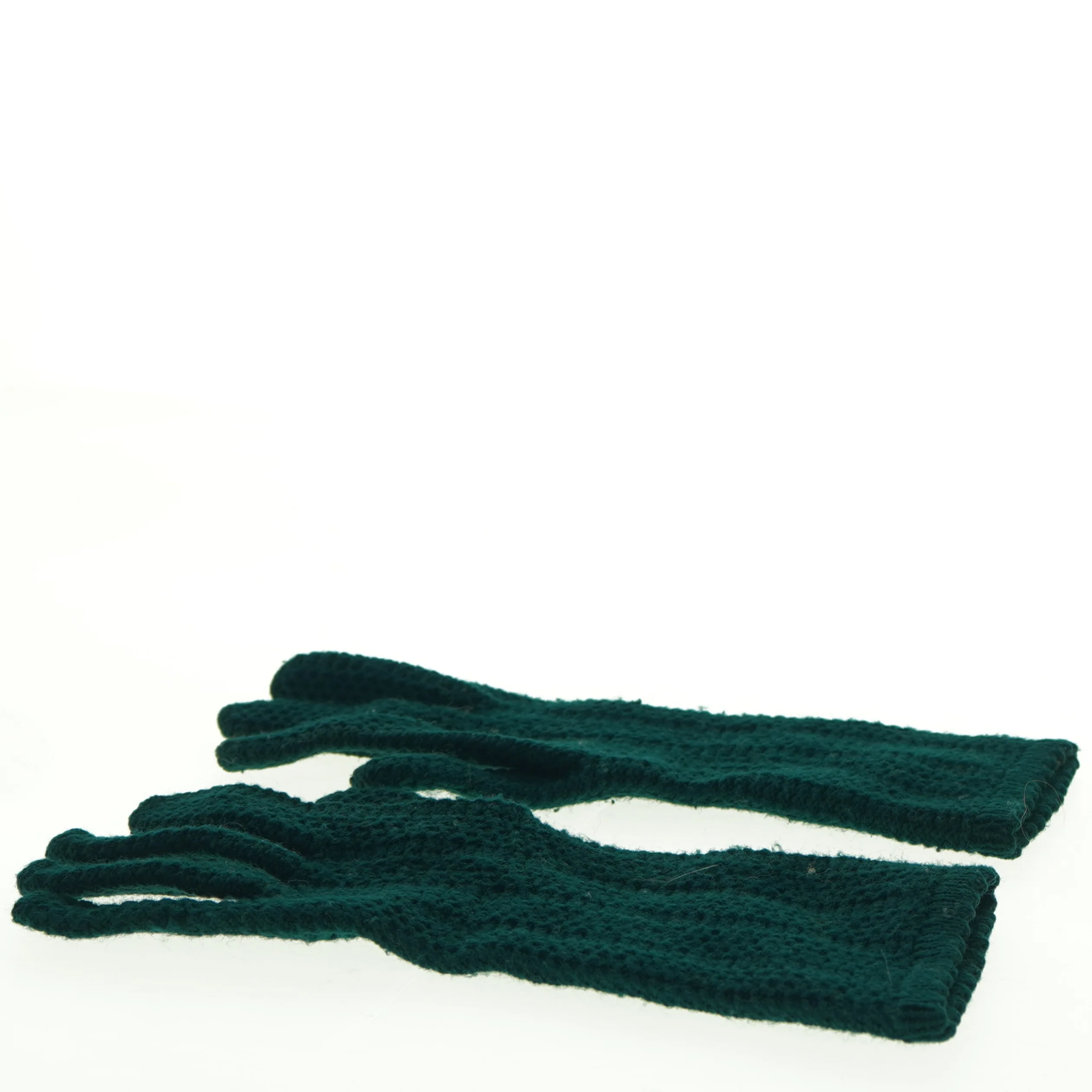 Grønne strikkede handsker (str. Totallængde. 27 cm)