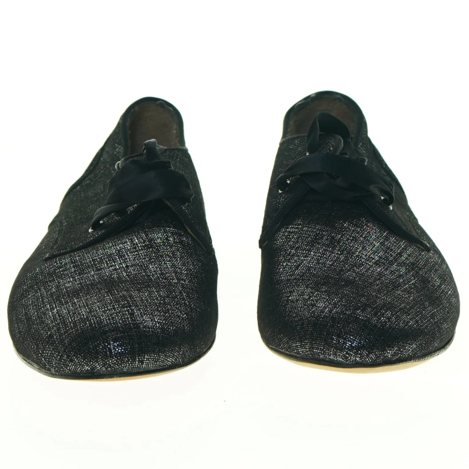 Sorte glimtende loafers med sløjfe fra Reve d'un jour (str. 36)