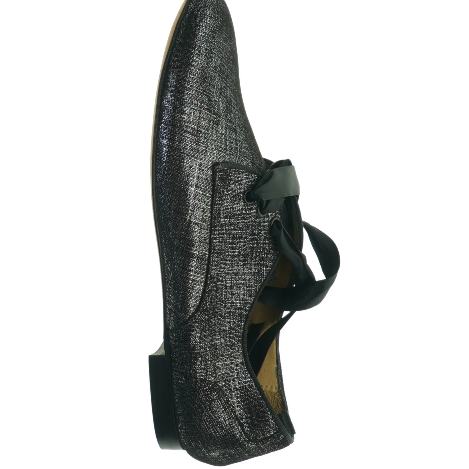 Sorte glimtende loafers med sløjfe fra Reve d'un jour (str. 36)