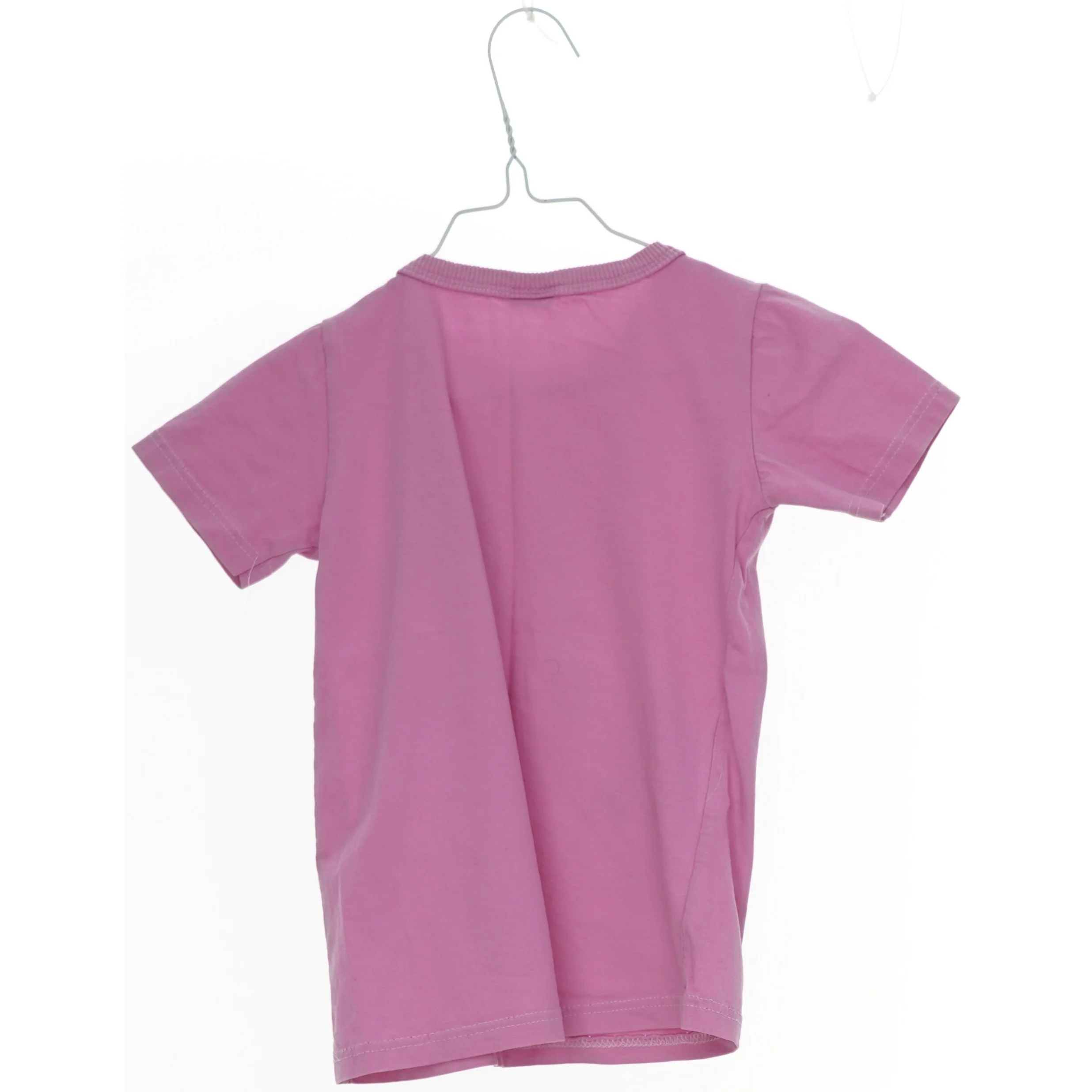 Lyserød T-shirt med smiley-motiver (str. 116)