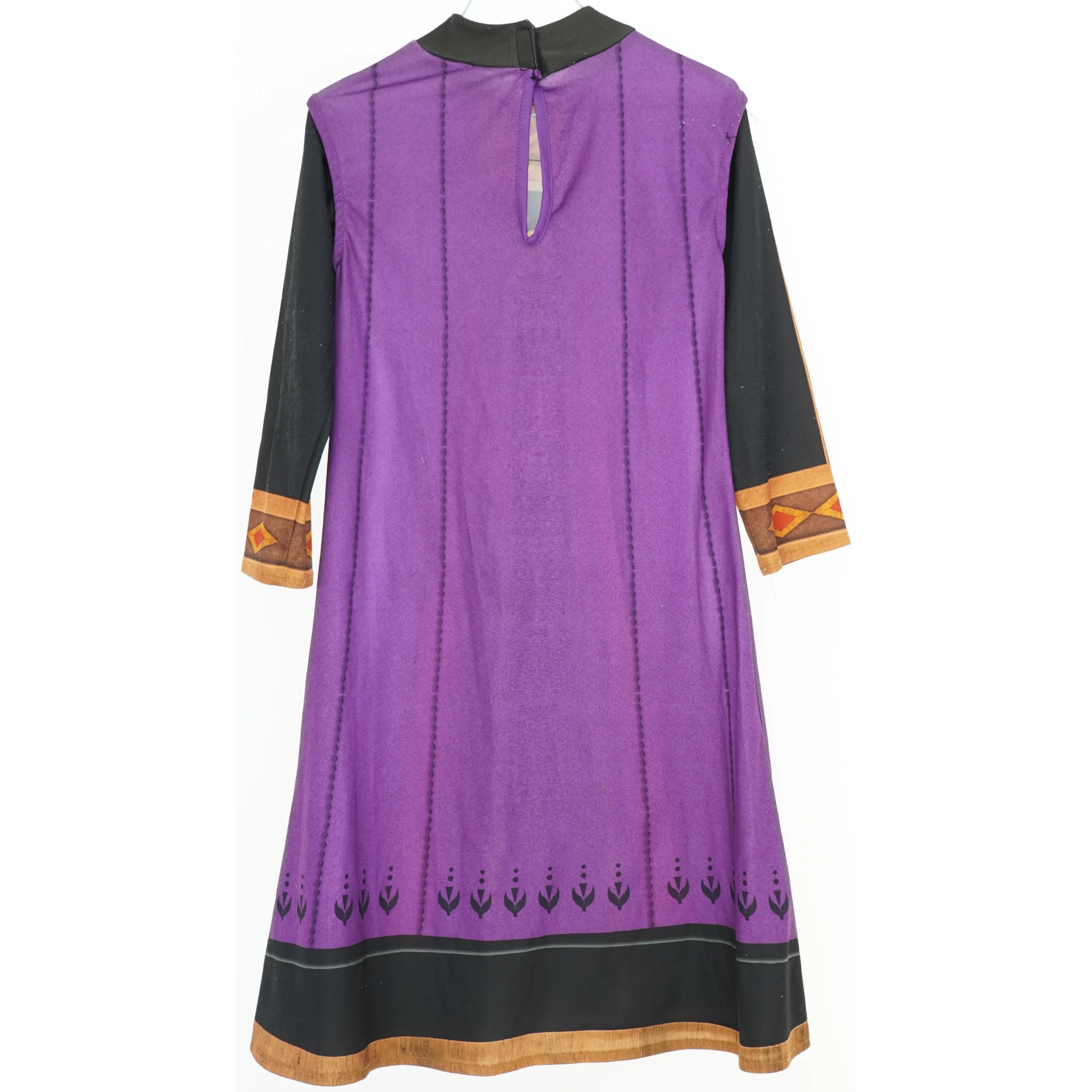 Udklædningskjole med lilla tema fra Frozen (str. 110)