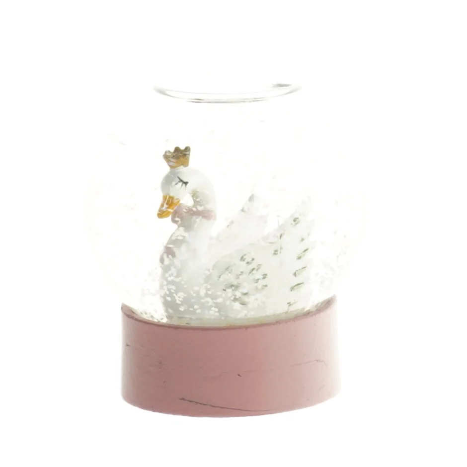 Snekugle med svane fra Bye By T (str. 9 cm)