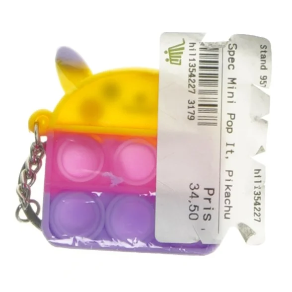 Pikachu pop it nøglering fra Pokémon (str. 5x5 cm)