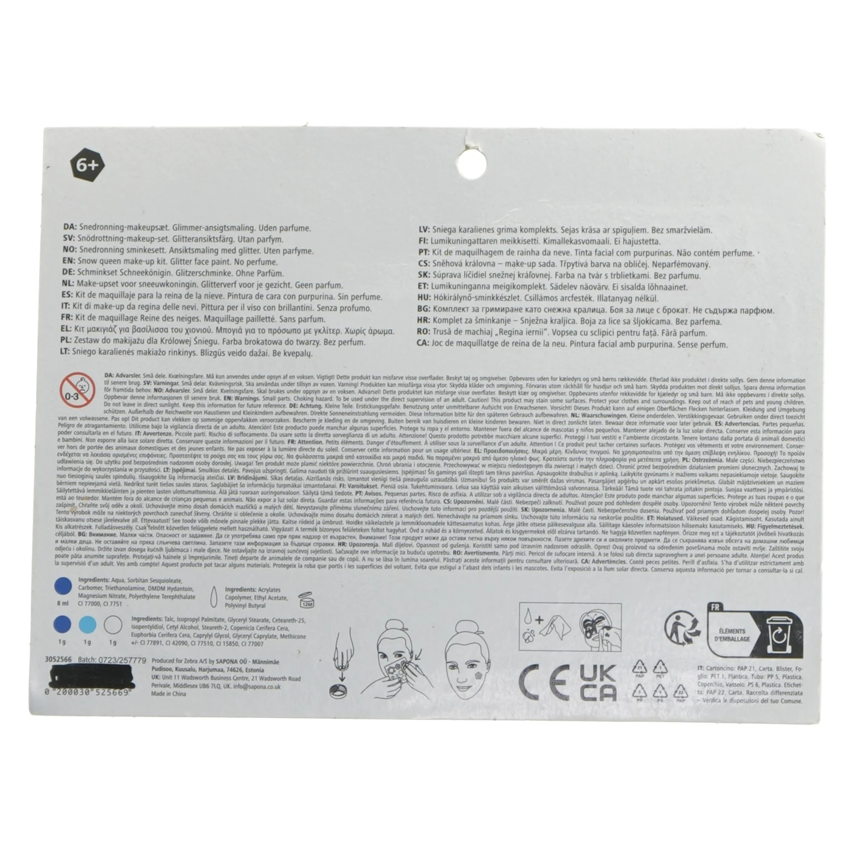 Snedronning-makeupsæt fra Tiger (str. 22x16 cm)