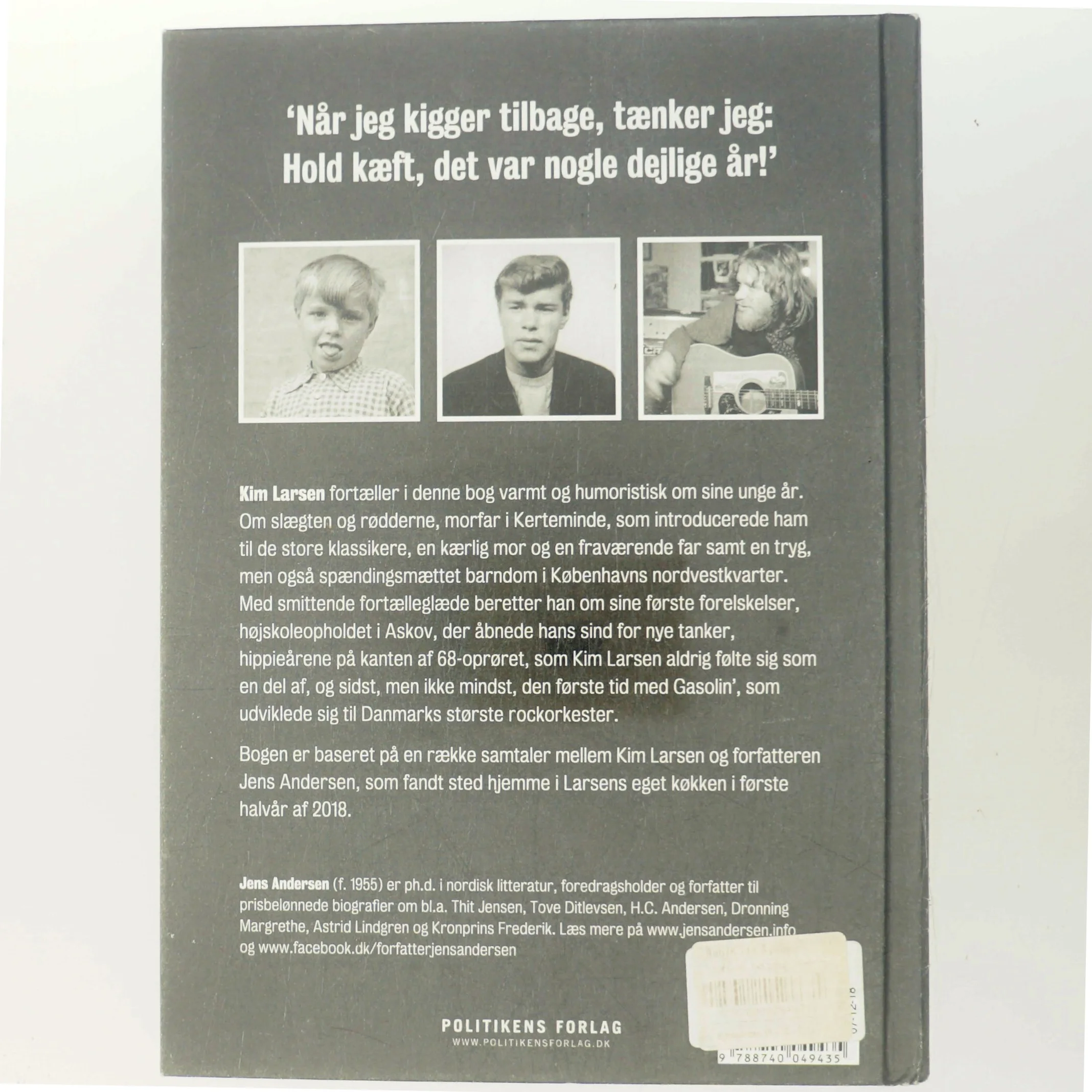 Kim Larsen : mine unge år af Jens Andersen (f. 1955) (Bog)