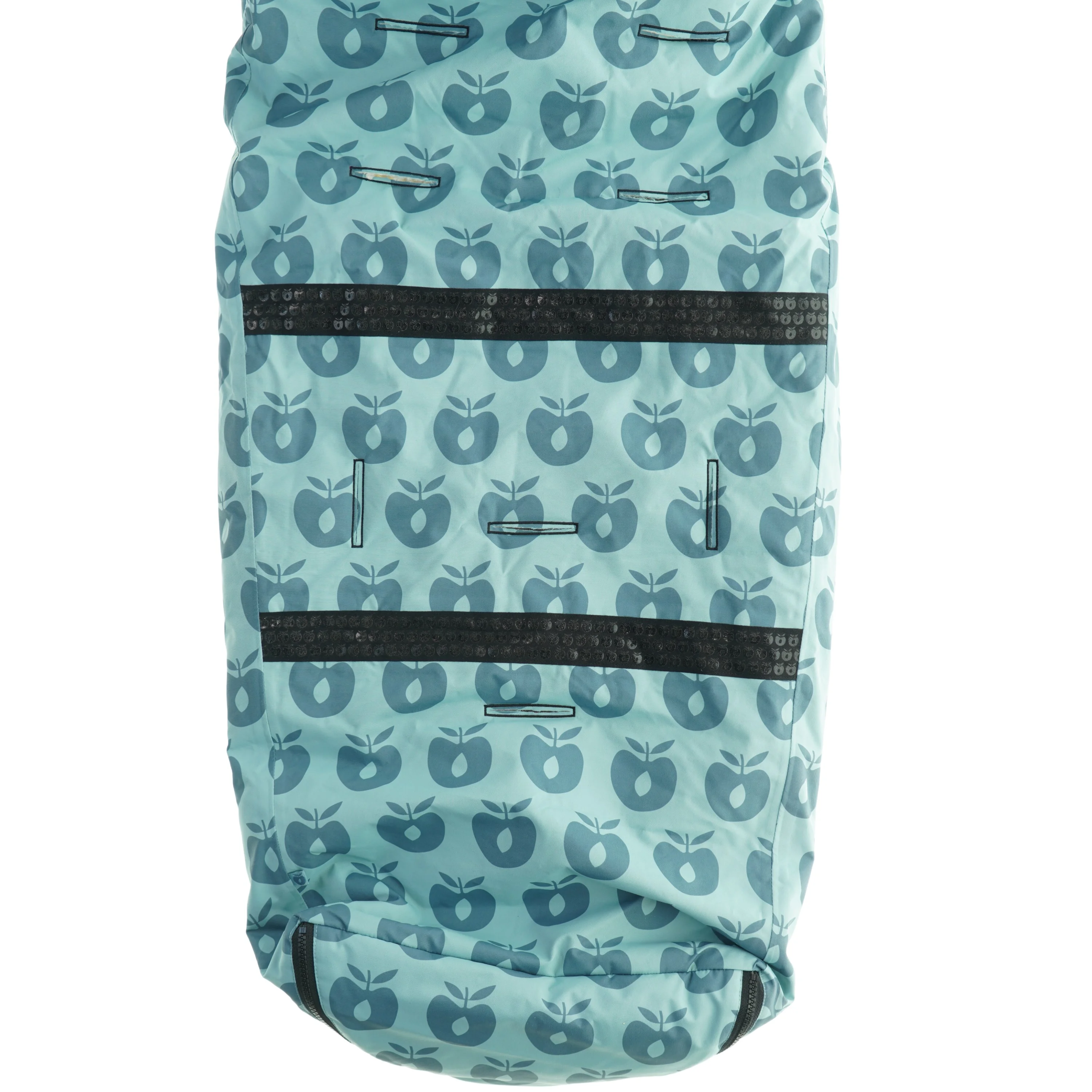 Sove- og kørepose med æbleprint fra Småfolk (str. Totallængde. 100 cm)