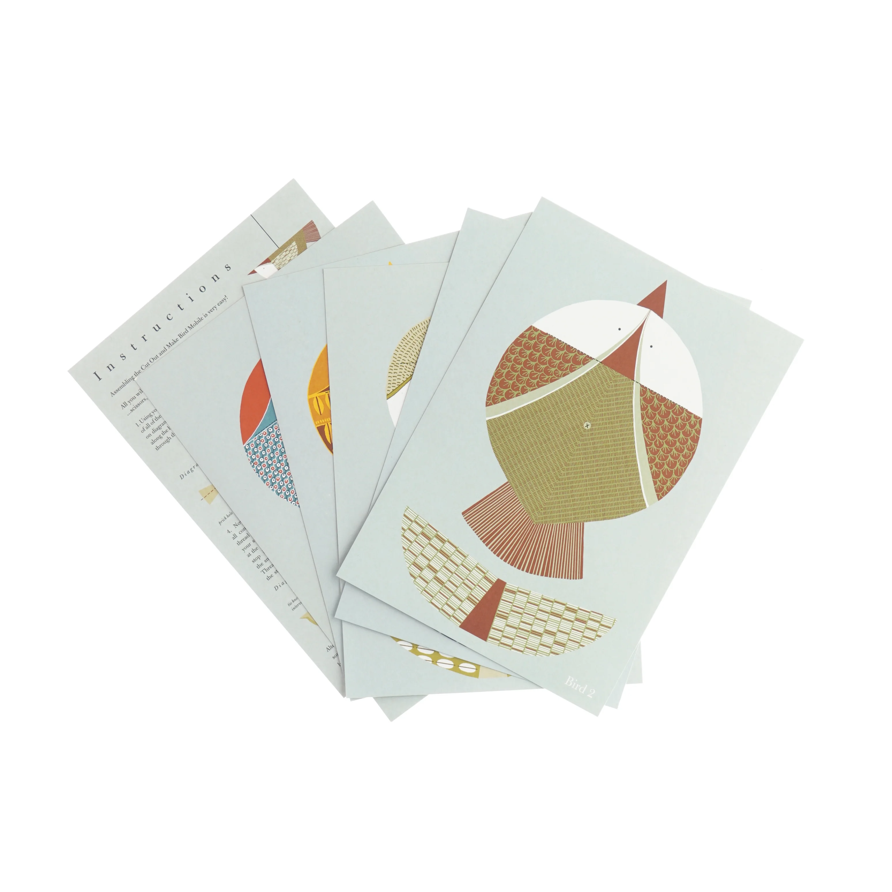 Cut out and make bird mobile fra Alice Melvin (str. 25,5x19 cm)