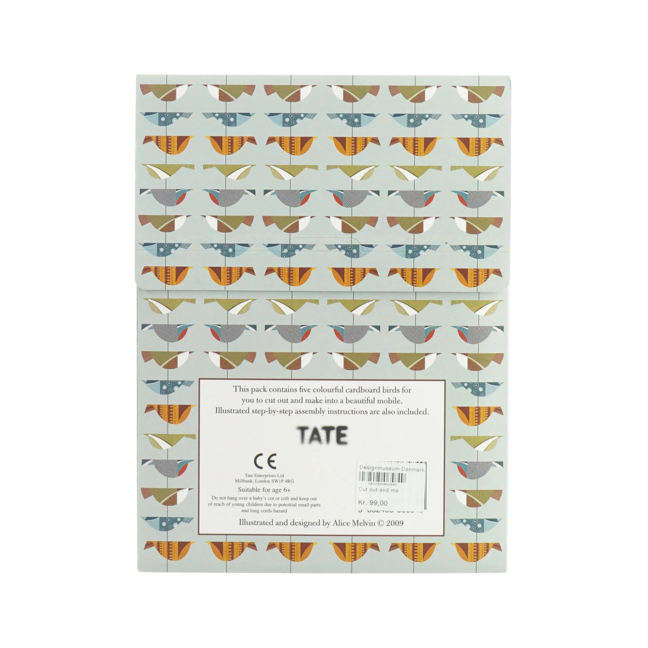 Cut out and make bird mobile fra Alice Melvin (str. 25,5x19 cm)