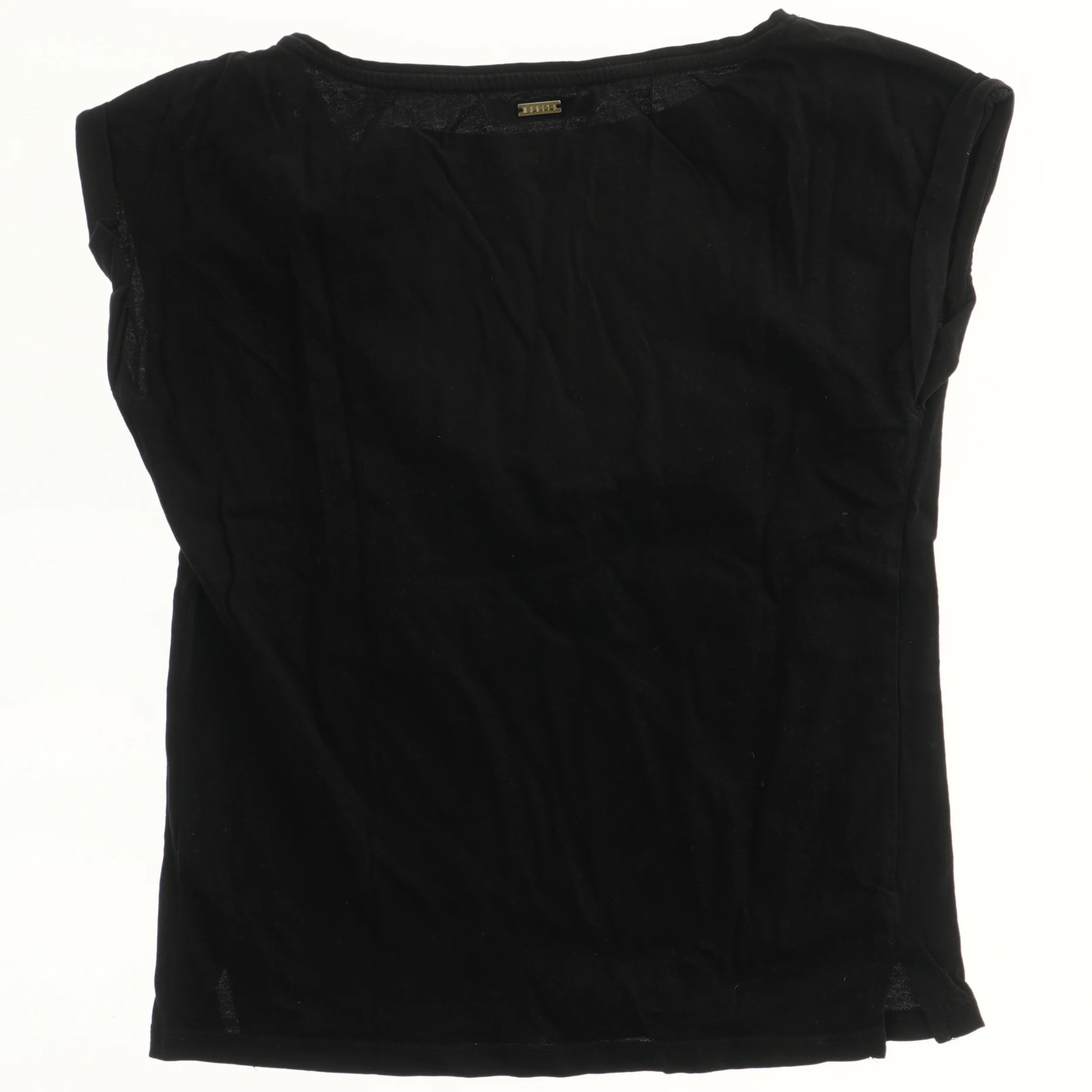 Sort T-shirt med tekst og fjerprint fra Mohito (str.  xxs cm)