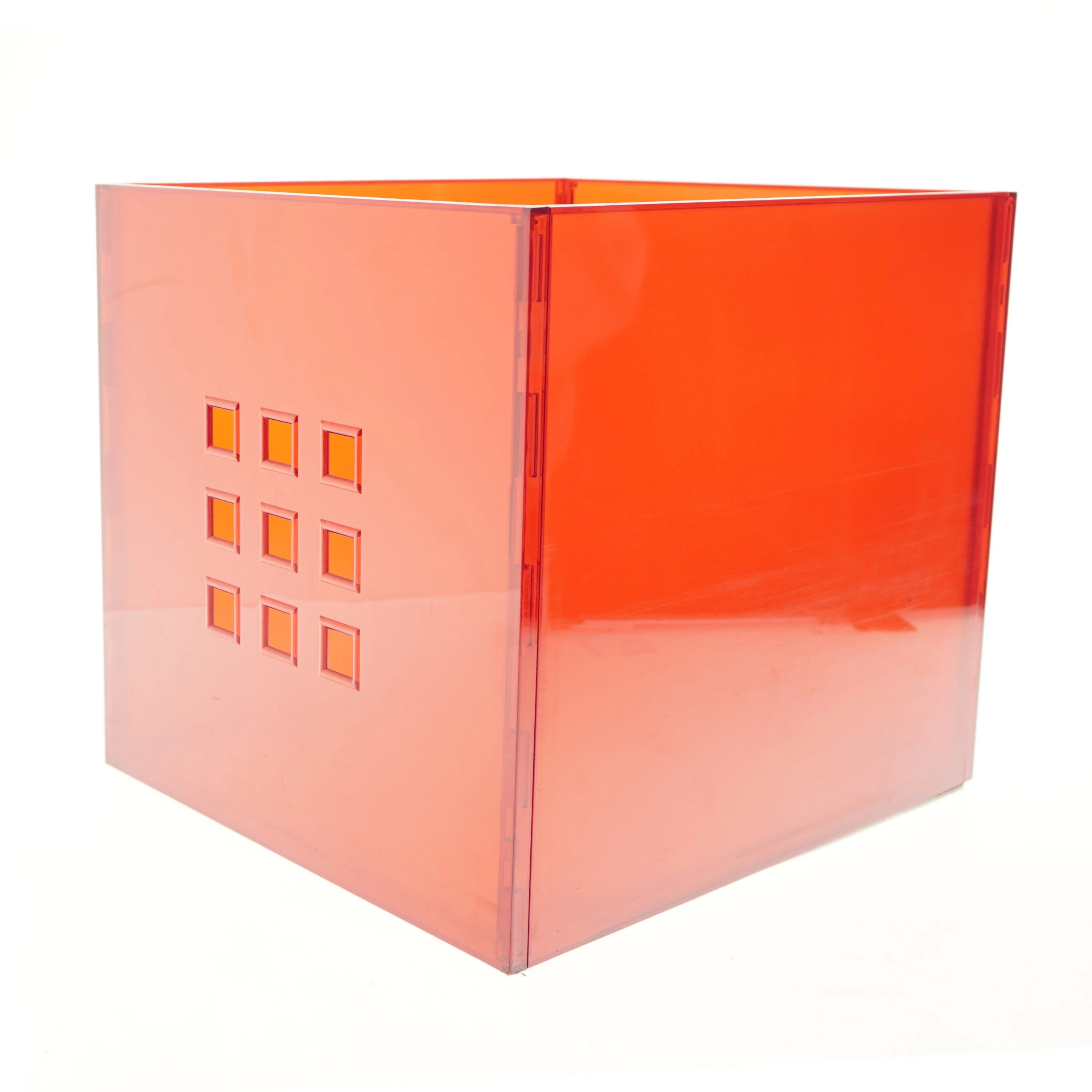 Rød opbevaringskasse (str. 33x33x37 cm)