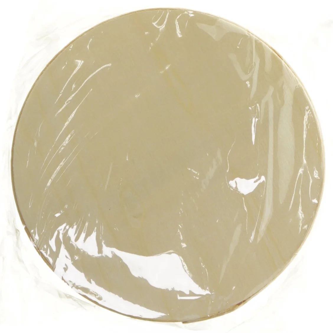 Rund opbevaringsæske i træ (str. Ø 13x5 cm)